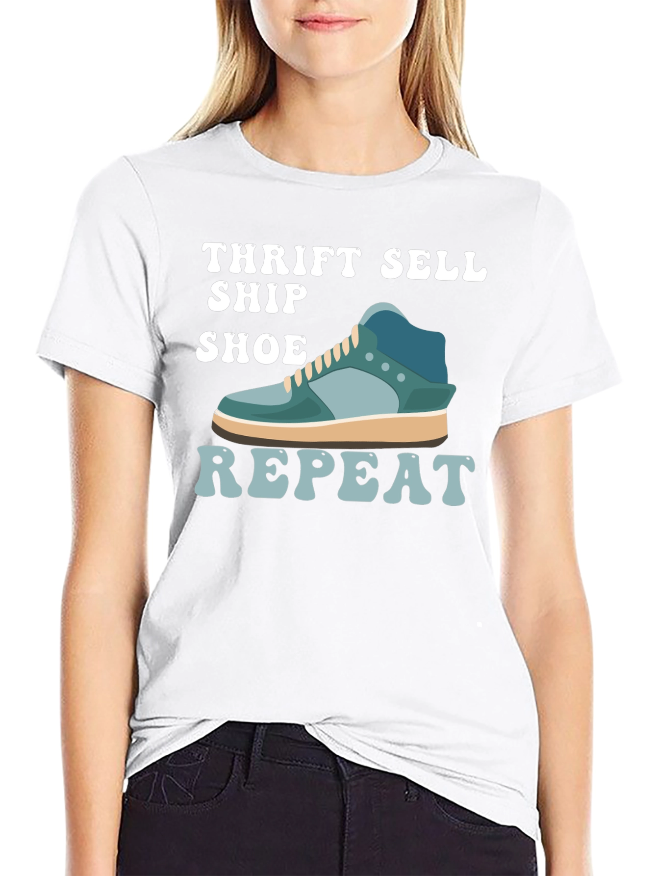 Thrift Sell Ship Shoe Repeat T-Shirt
