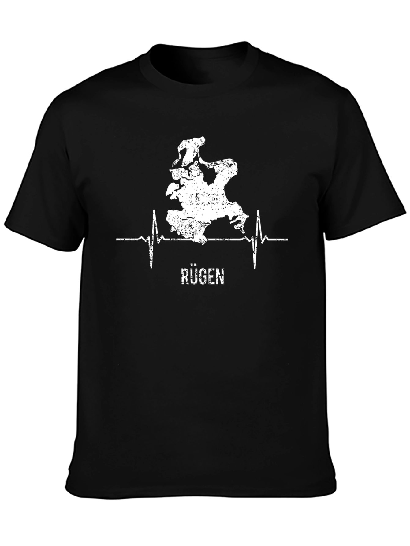 Rügen Heartbeat Black T-Shirt