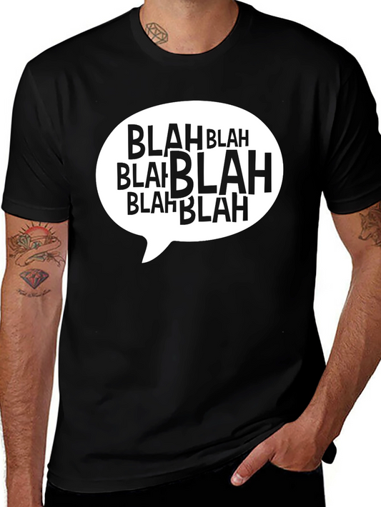 Blah Speech Bubble Black T-Shirt -  Comfy & Funny