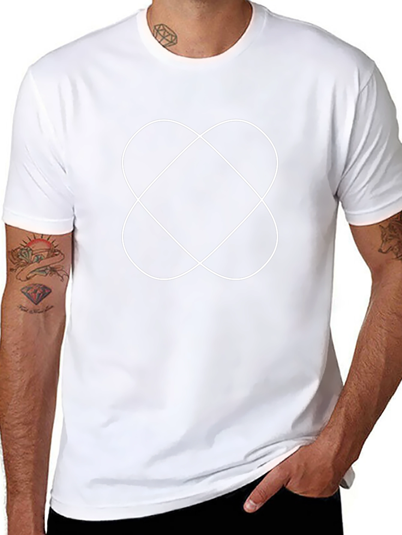 Geometric Knot Black T-Shirt