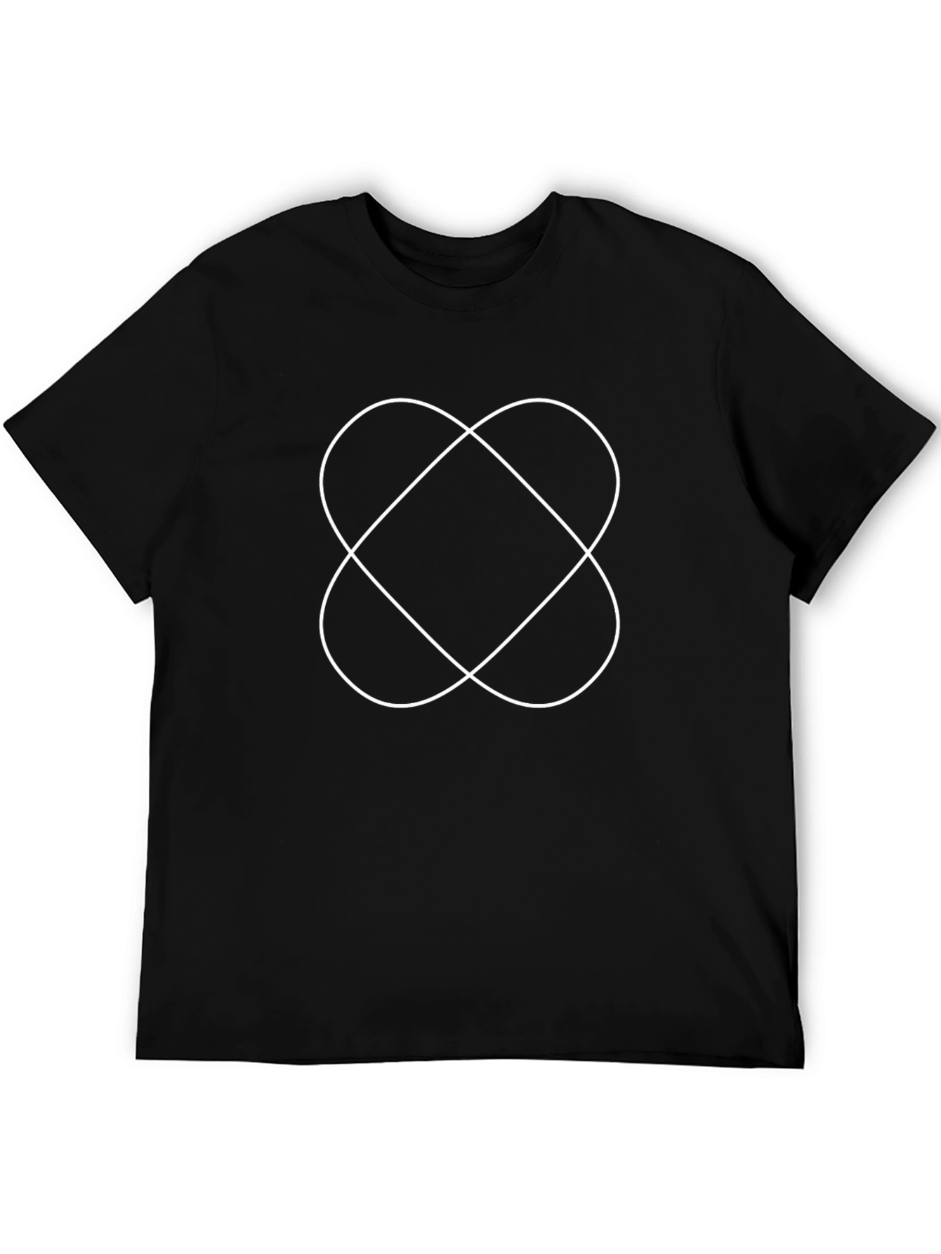 Geometric Knot Black T-Shirt