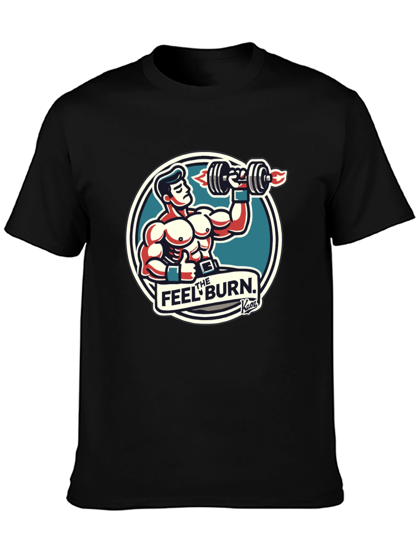 The Feel Burn Graphic Tee - Black Gym Shirt