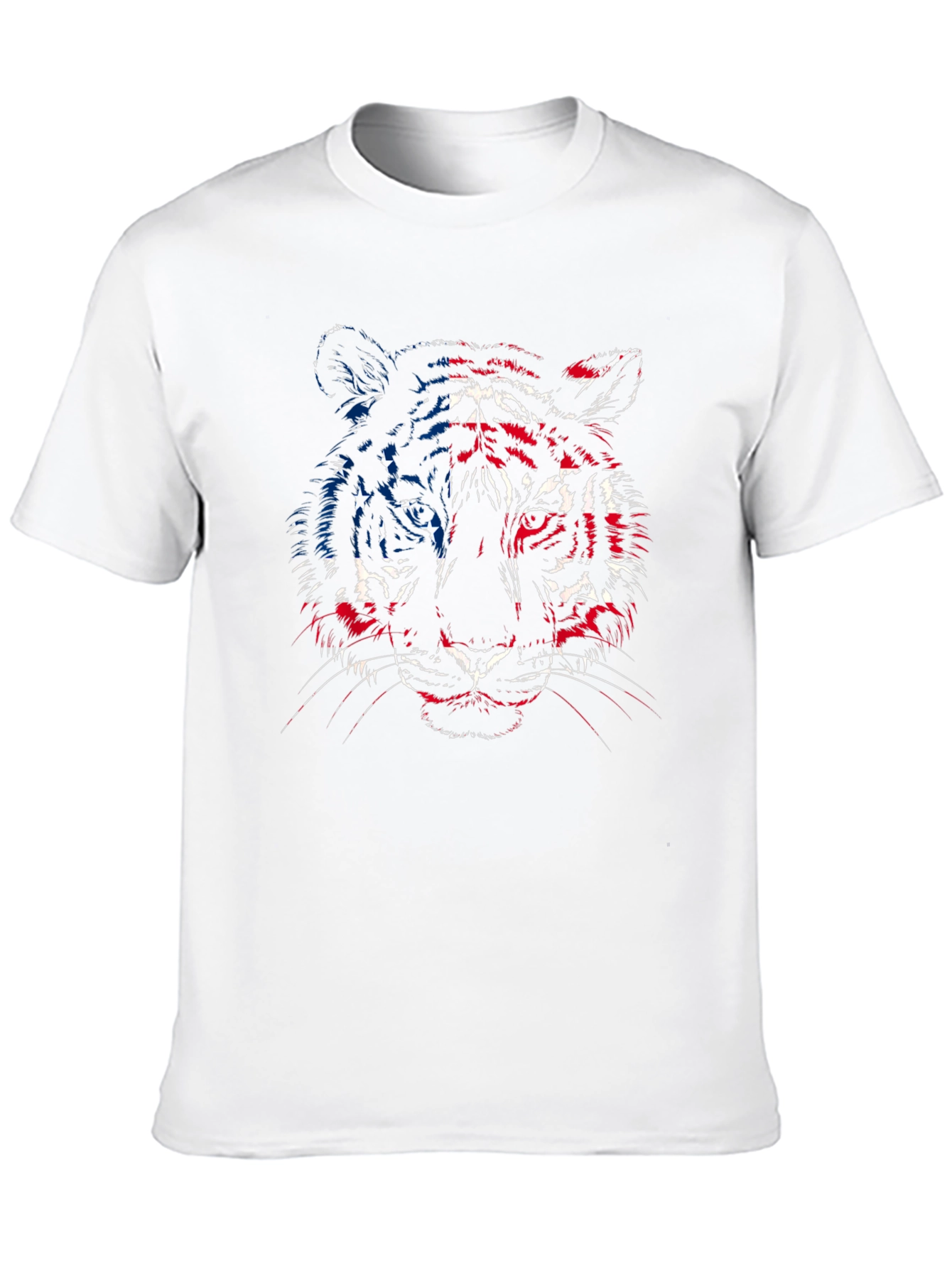 American Flag Tiger Graphic T-Shirt - Patriotic Style
