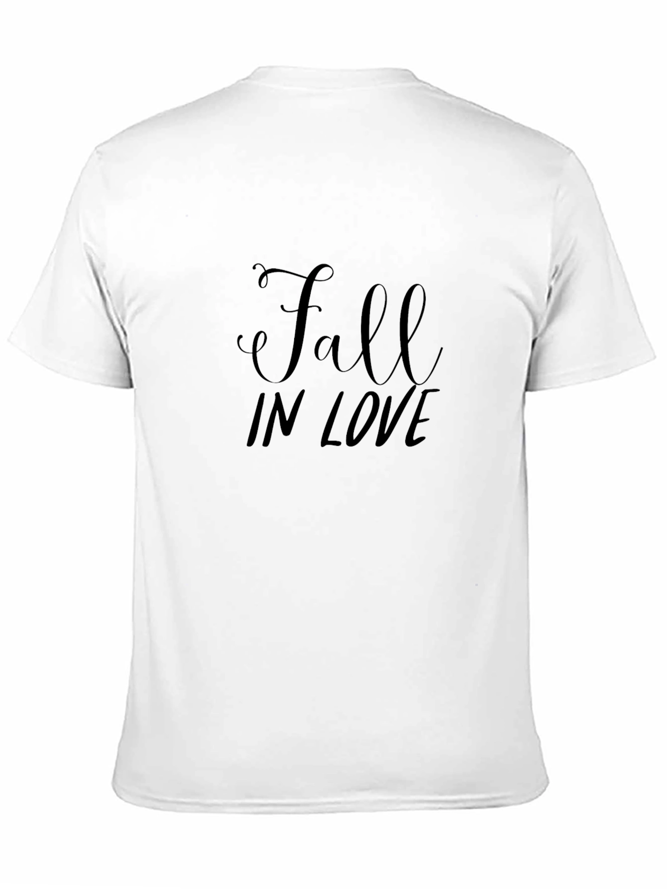Fall In Love Graphic Tee - Stylish Black T-Shirt