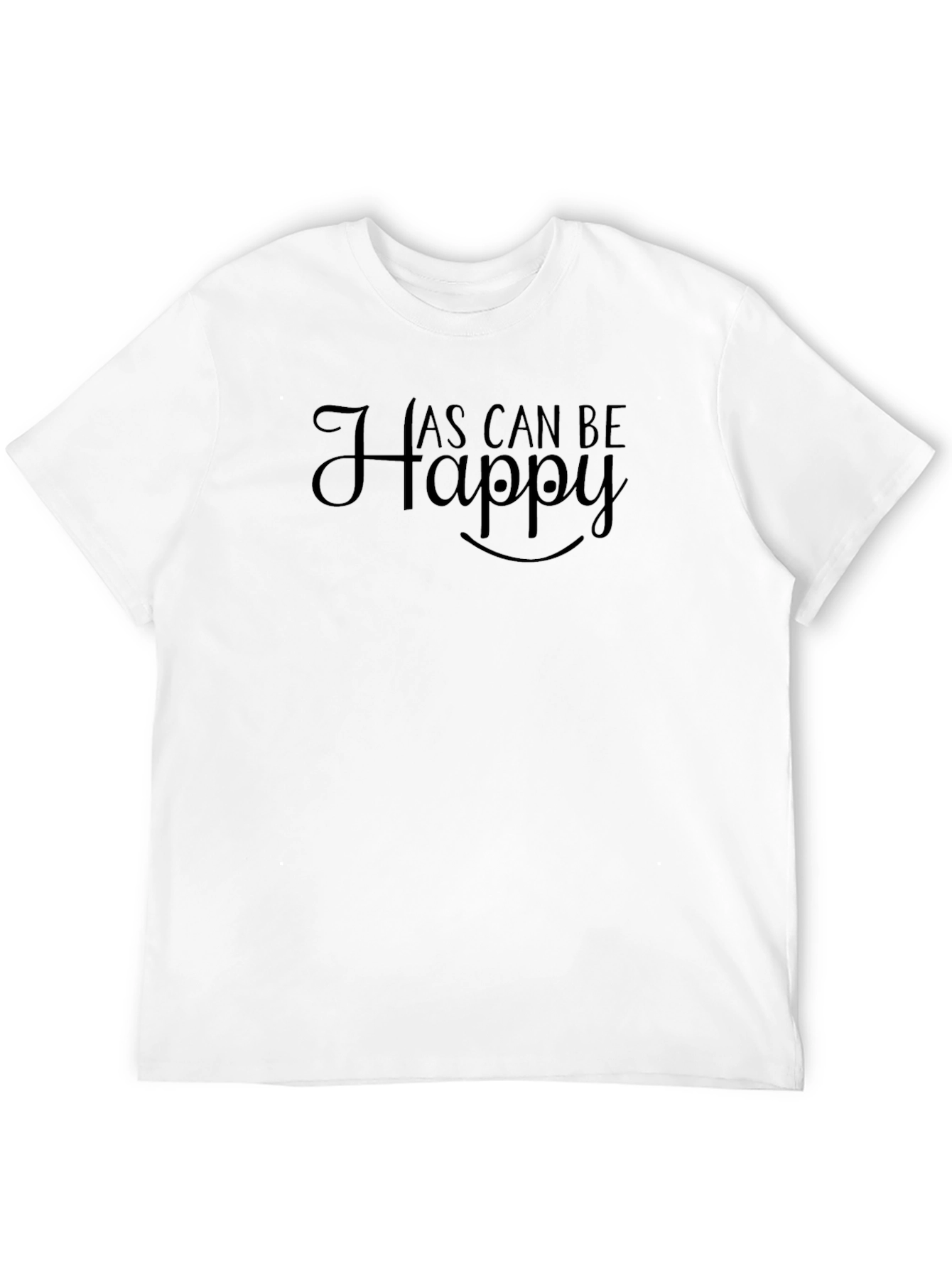 Happy As Can Be Graphic Tee - Black