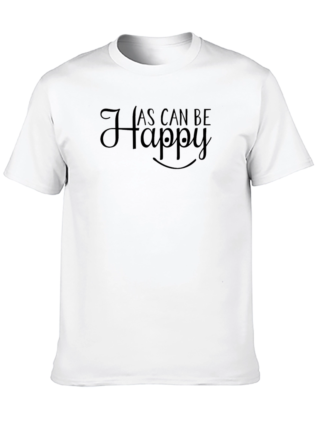Happy As Can Be Graphic Tee - Black