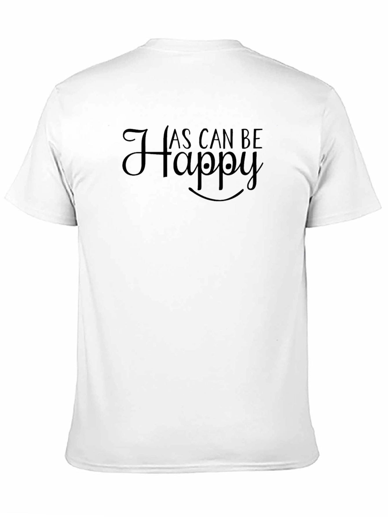 Happy As Can Be Graphic Tee - Black