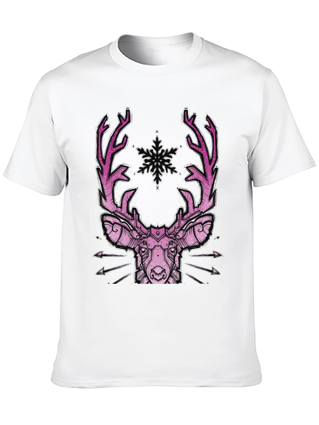 Geometric Pink Deer Graphic Tee