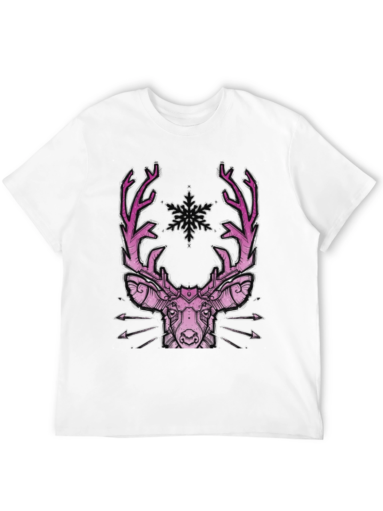 Geometric Pink Deer Graphic Tee