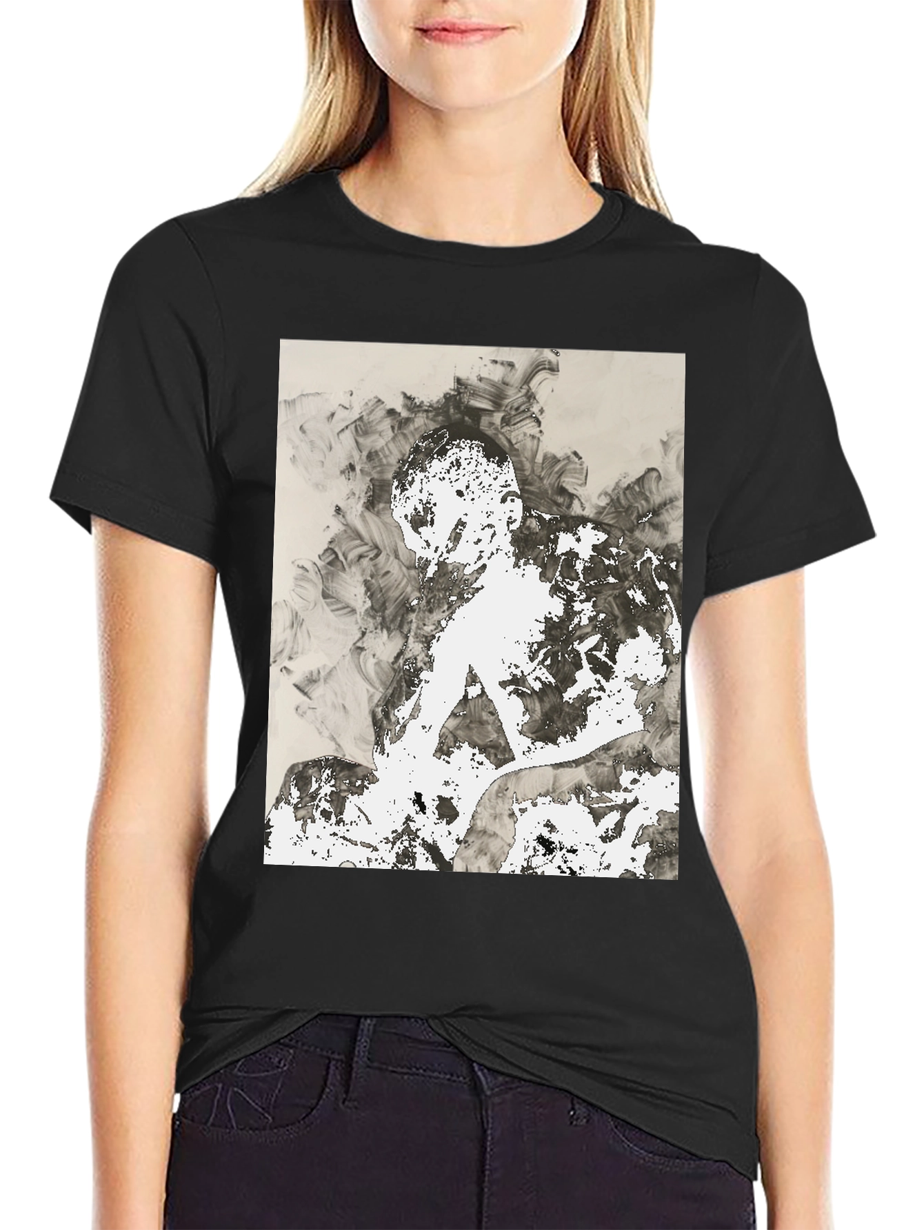 Abstract Ink Blot Graphic Tee