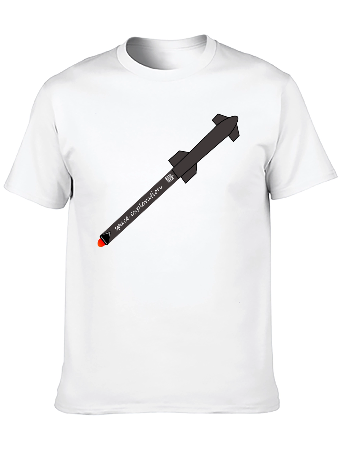 Space Exploration Rocket T-Shirt - Black