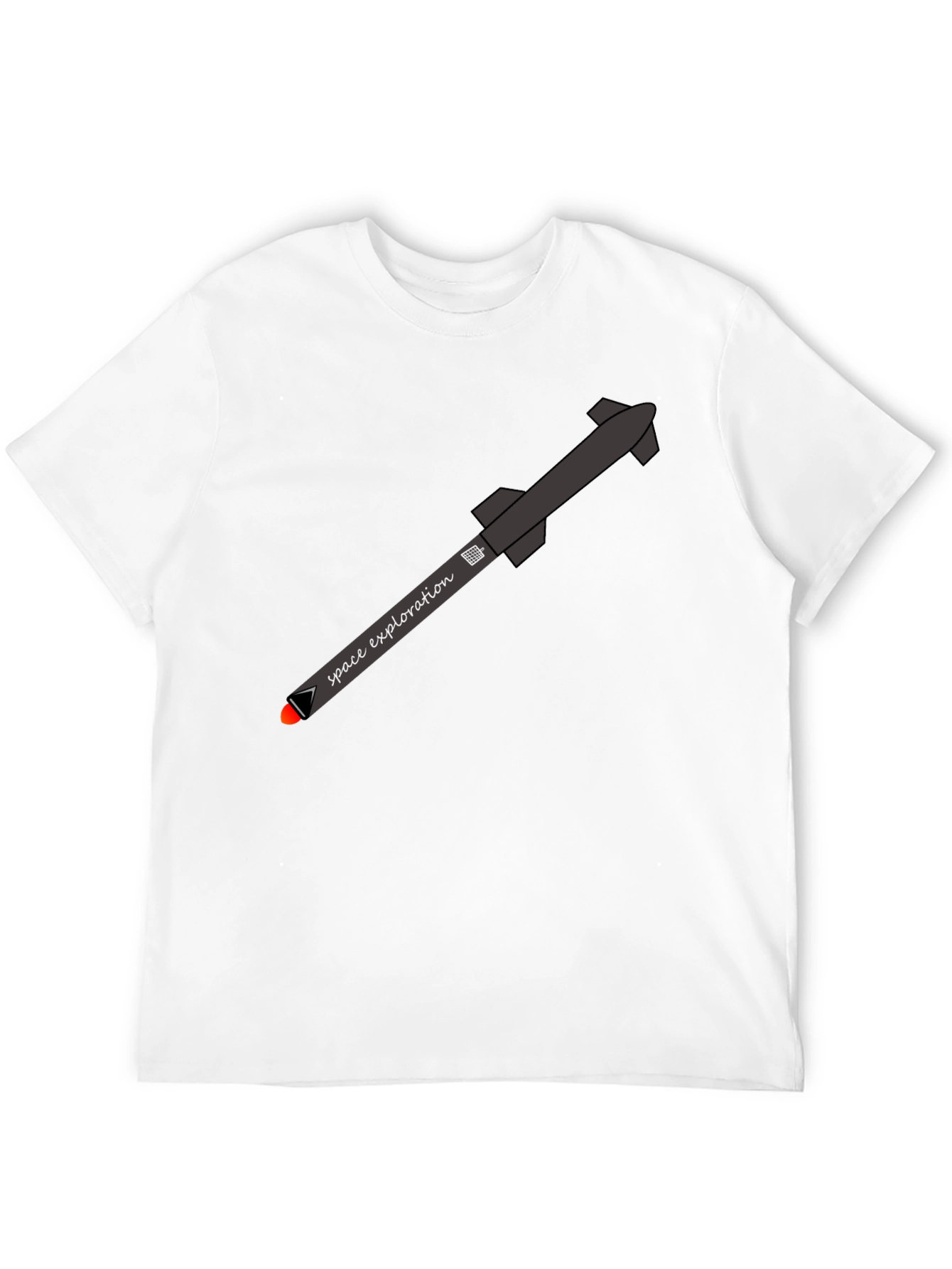 Space Exploration Rocket T-Shirt - Black