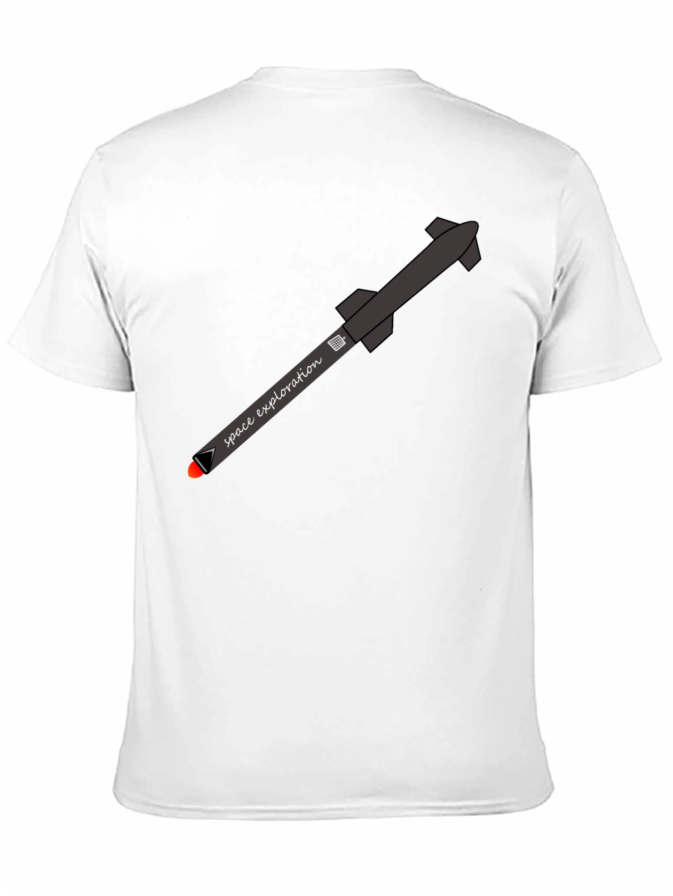 Space Exploration Rocket T-Shirt - Black