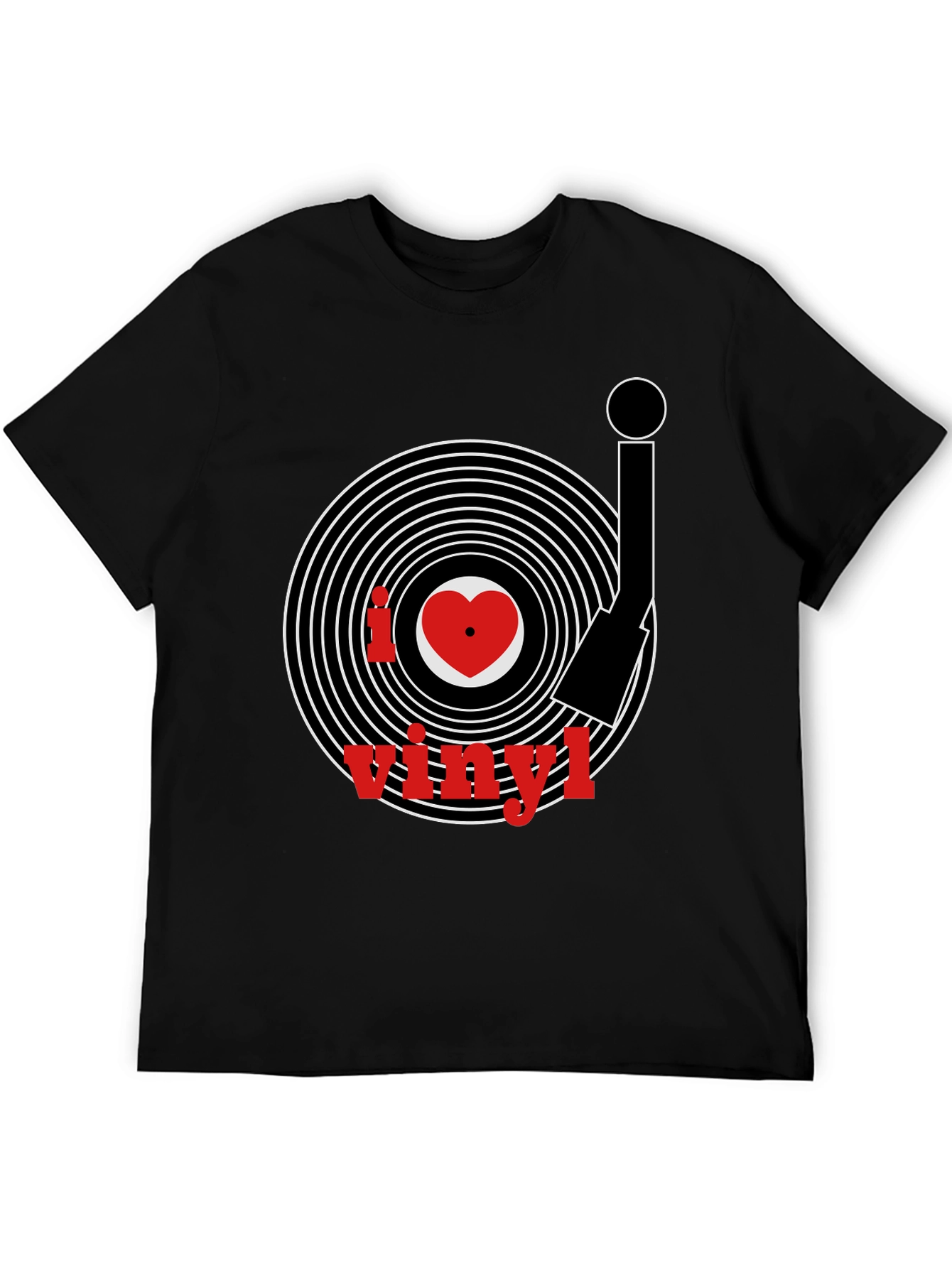 I Love Vinyl Black T-Shirt