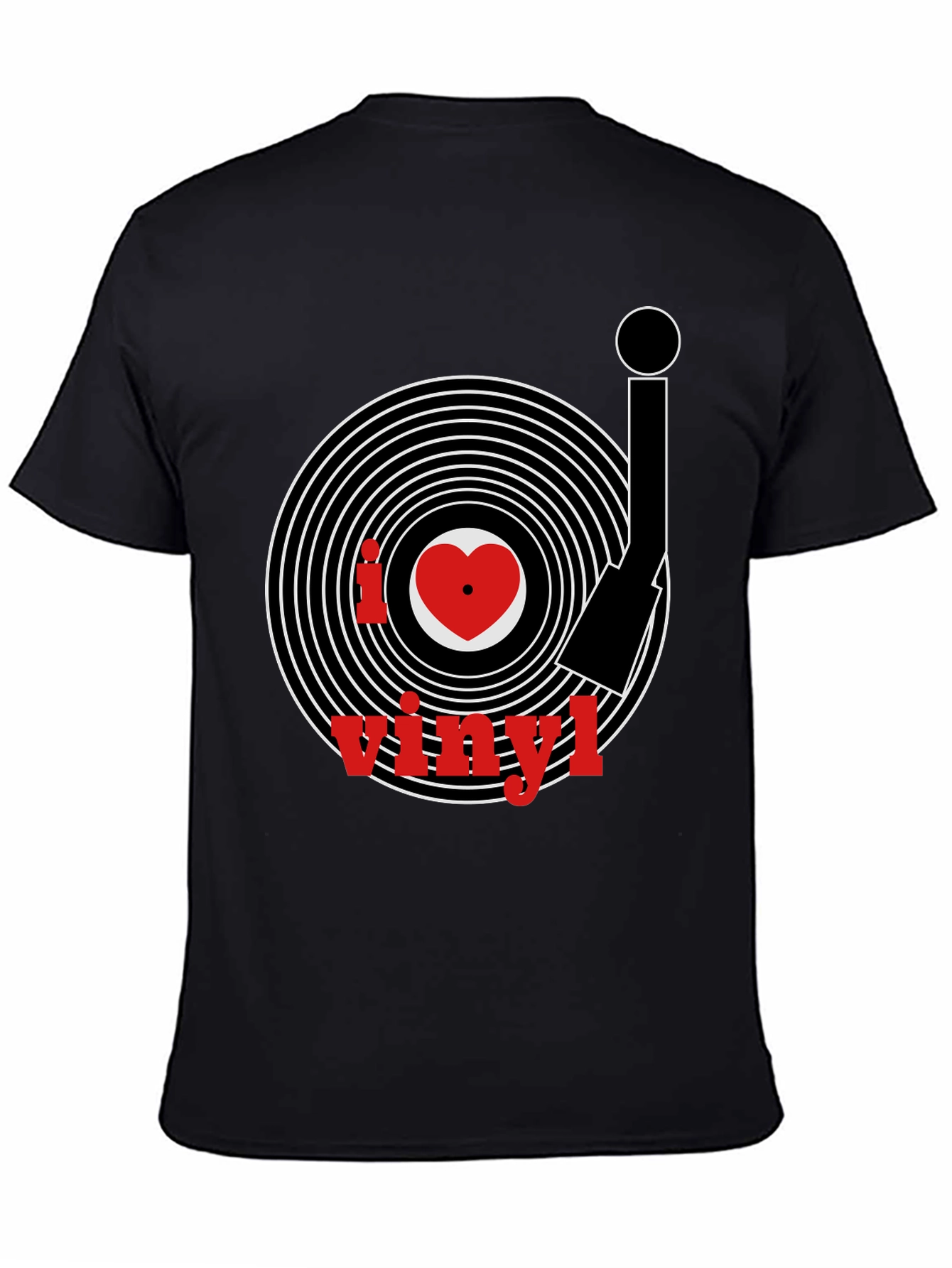 I Love Vinyl Black T-Shirt