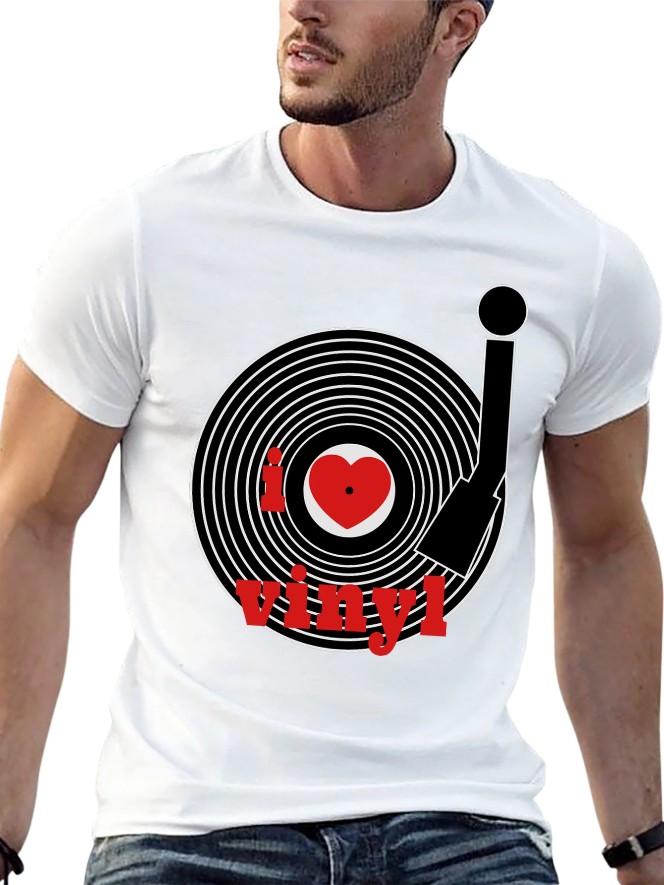 I Love Vinyl Black T-Shirt