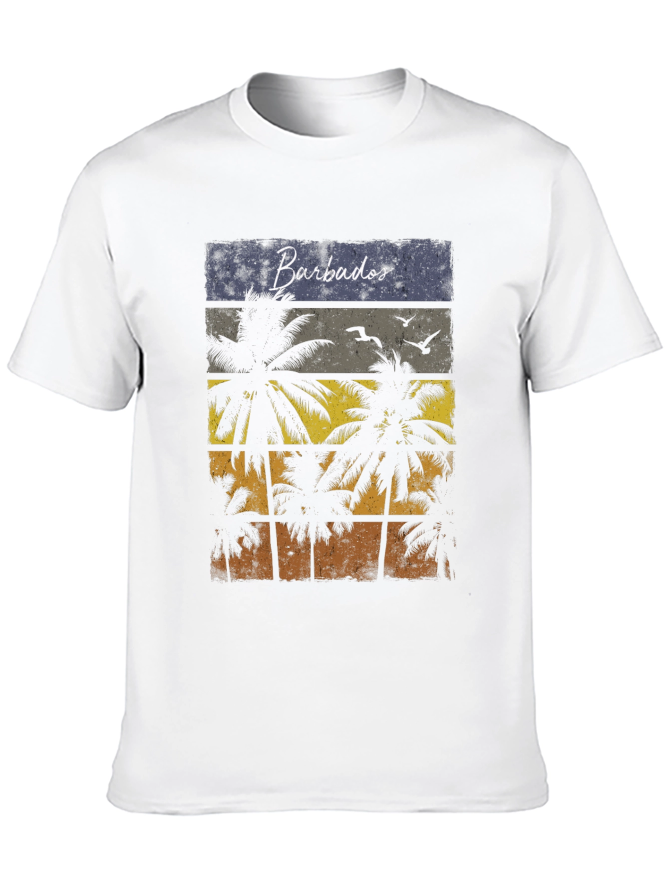 Barbados Palms Retro T-Shirt