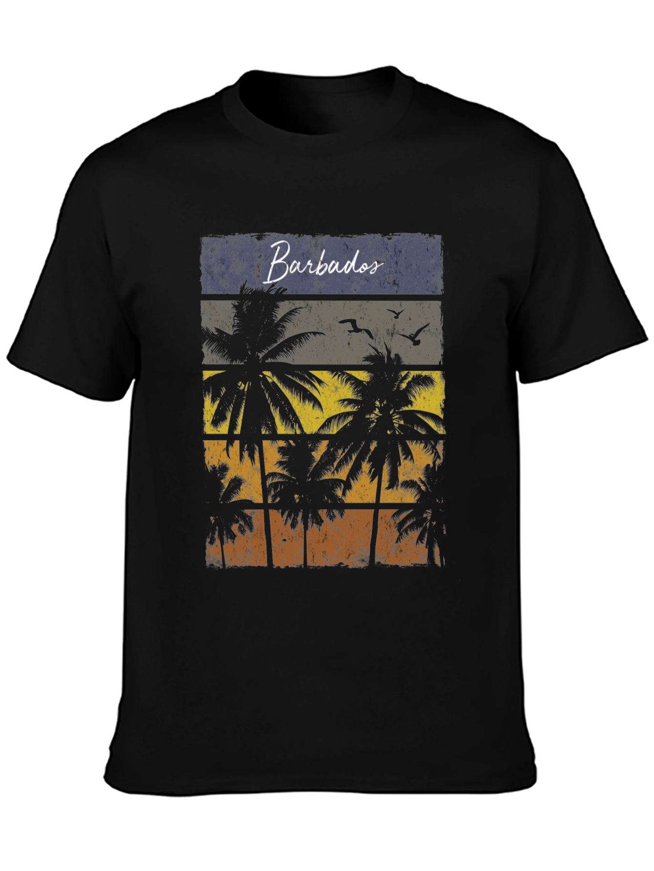 Barbados Palms Retro T-Shirt
