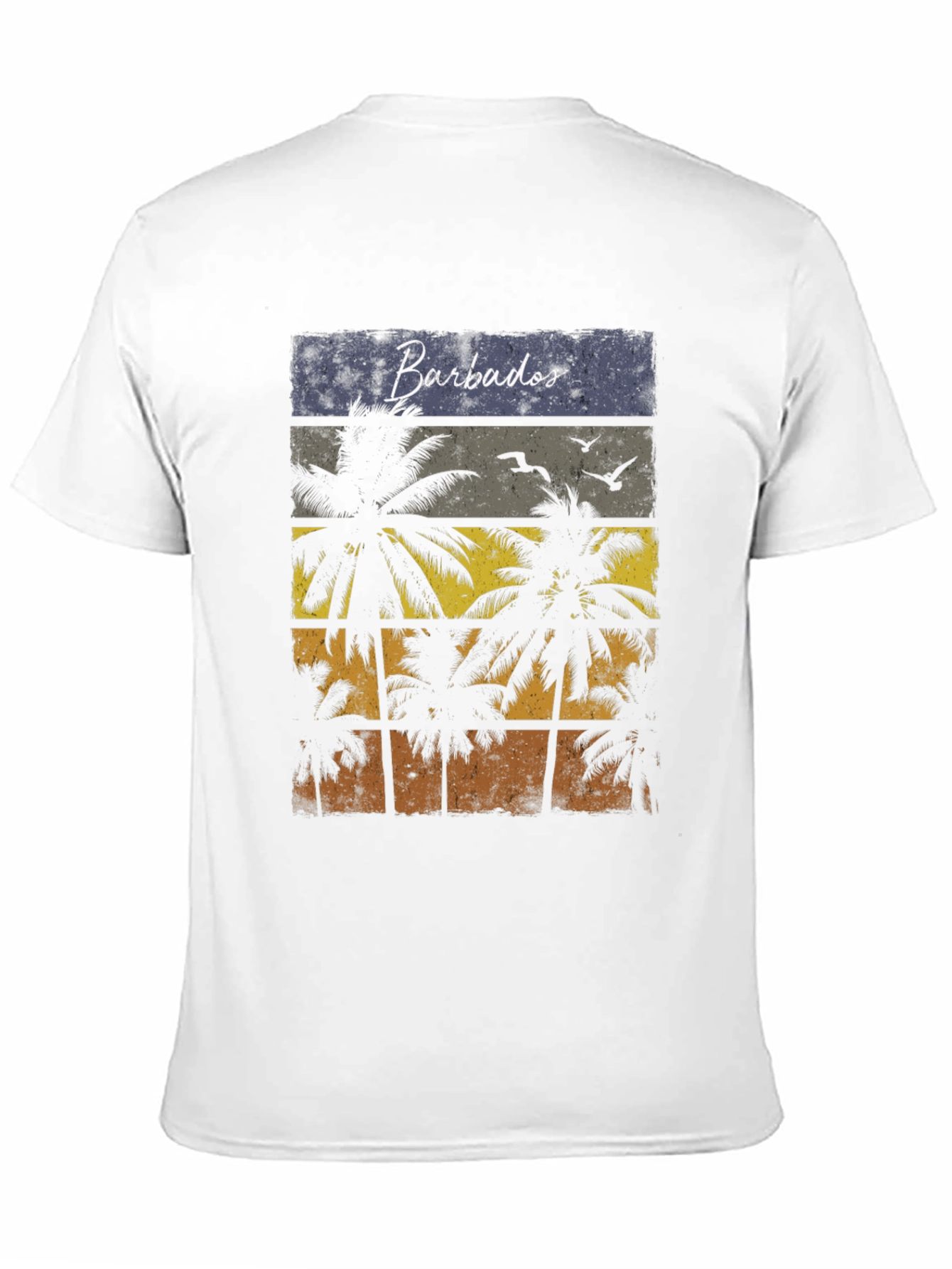 Barbados Palms Retro T-Shirt