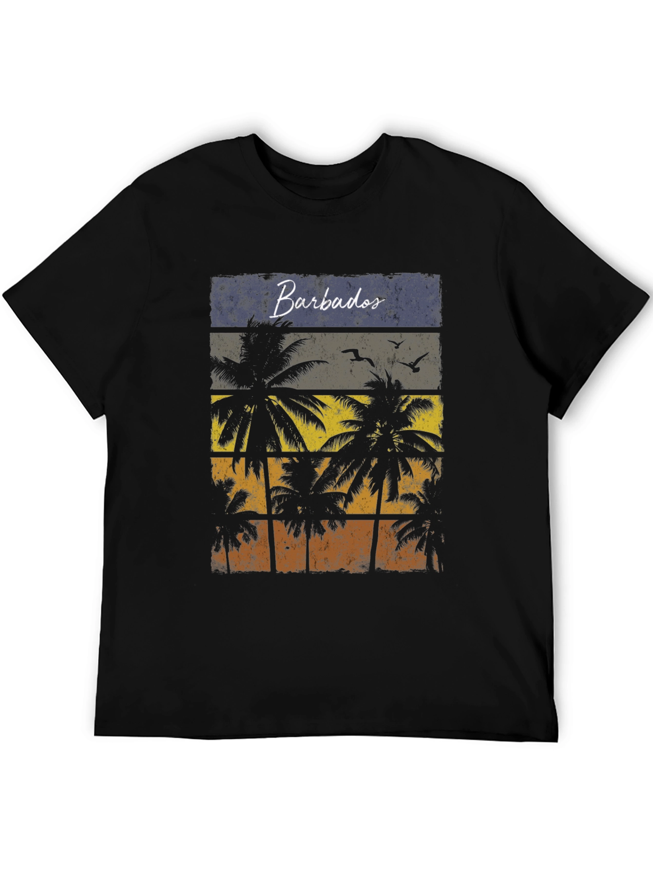 Barbados Palms Retro T-Shirt
