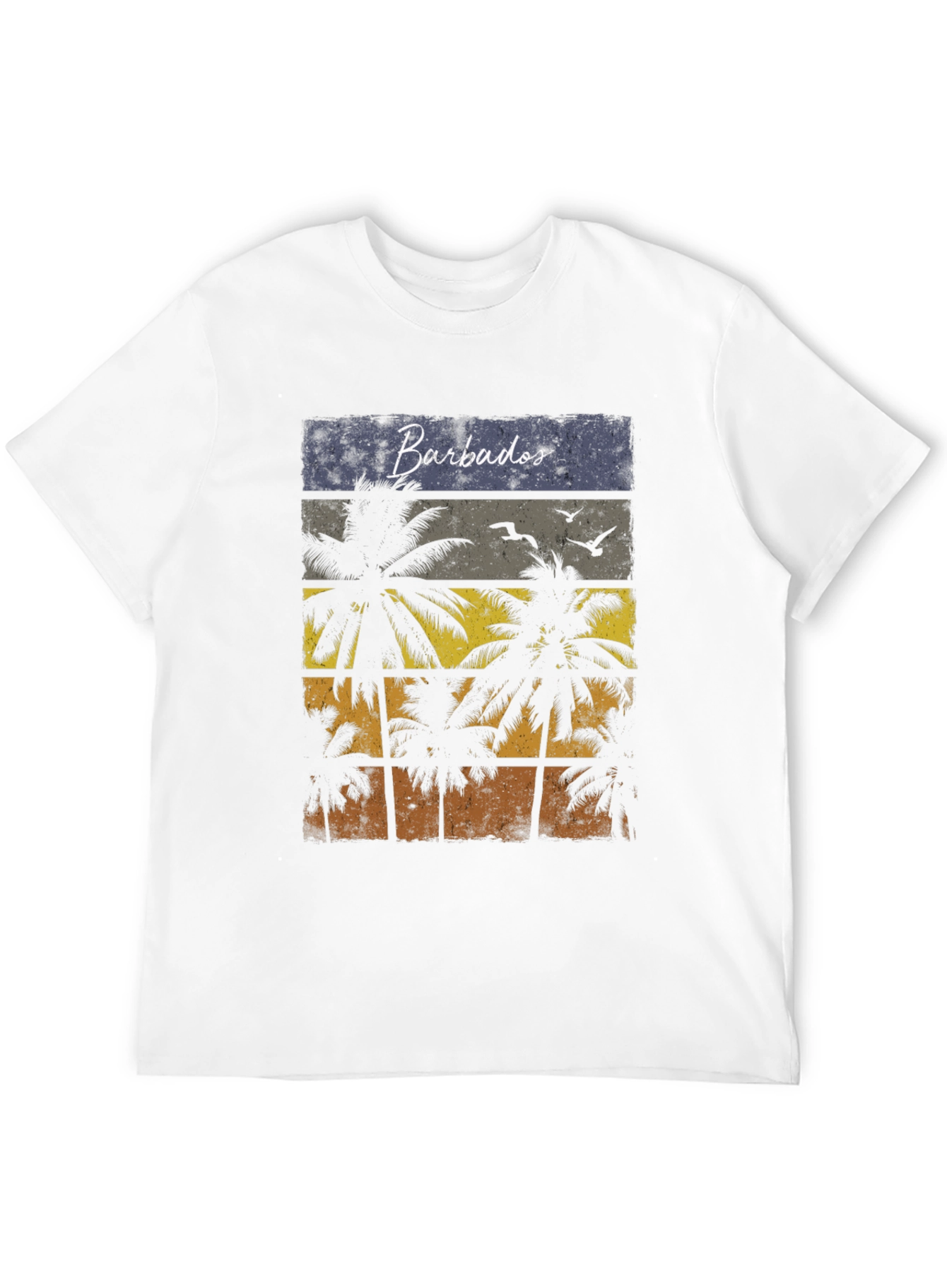 Barbados Palms Retro T-Shirt