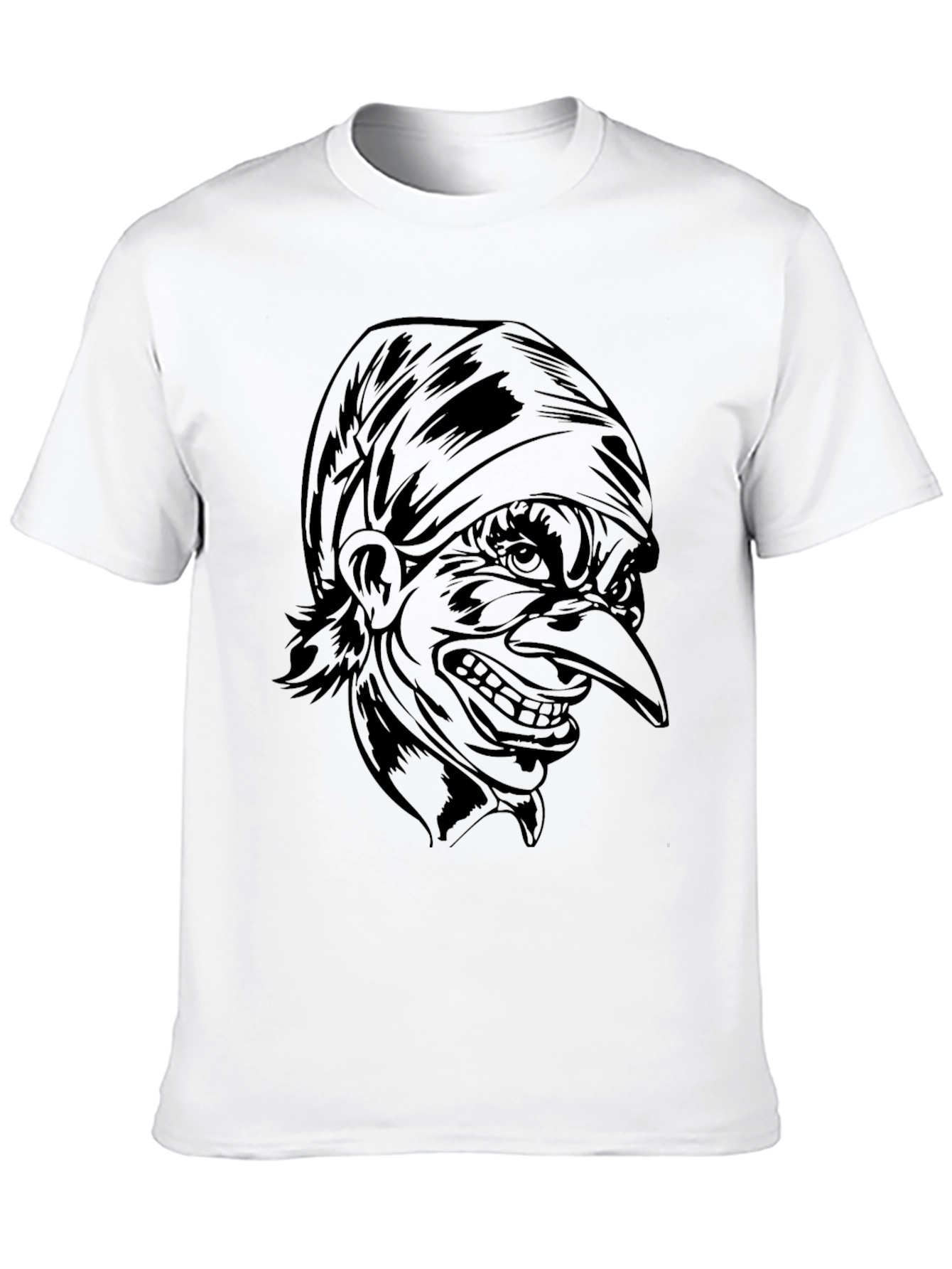 Mens Black Graphic T-Shirt - Goblin Design