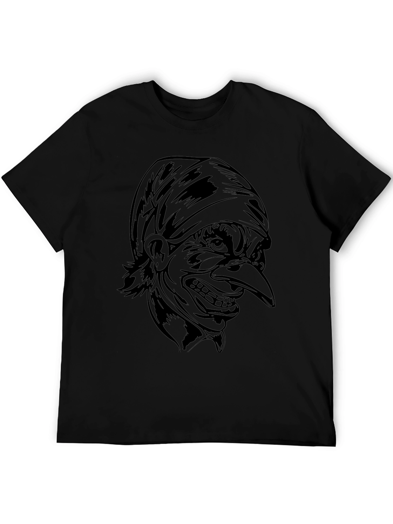 Mens Black Graphic T-Shirt - Goblin Design