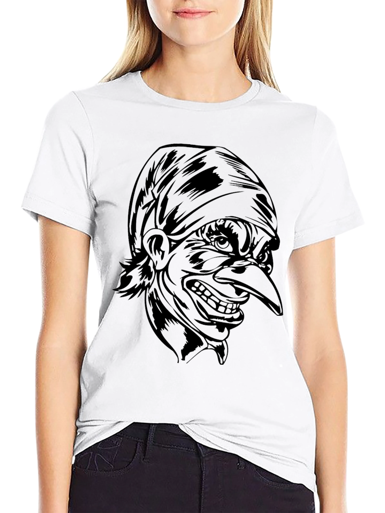 Mens Black Graphic T-Shirt - Goblin Design