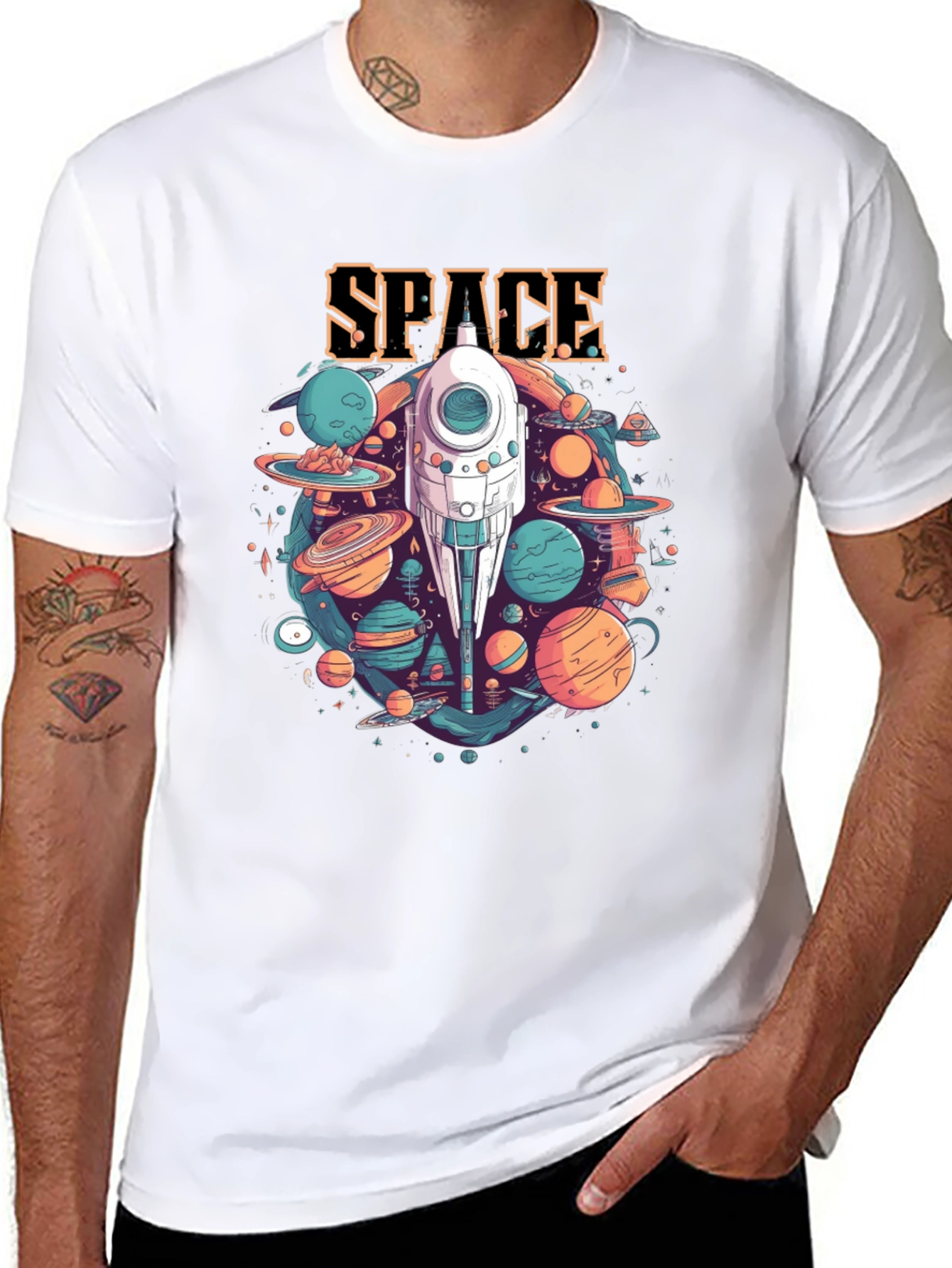 Space Adventure Graphic T-Shirt - Premium Cotton Tee