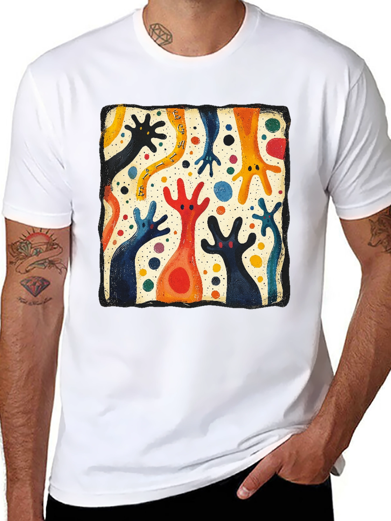 Abstract Colorful Creature Tee