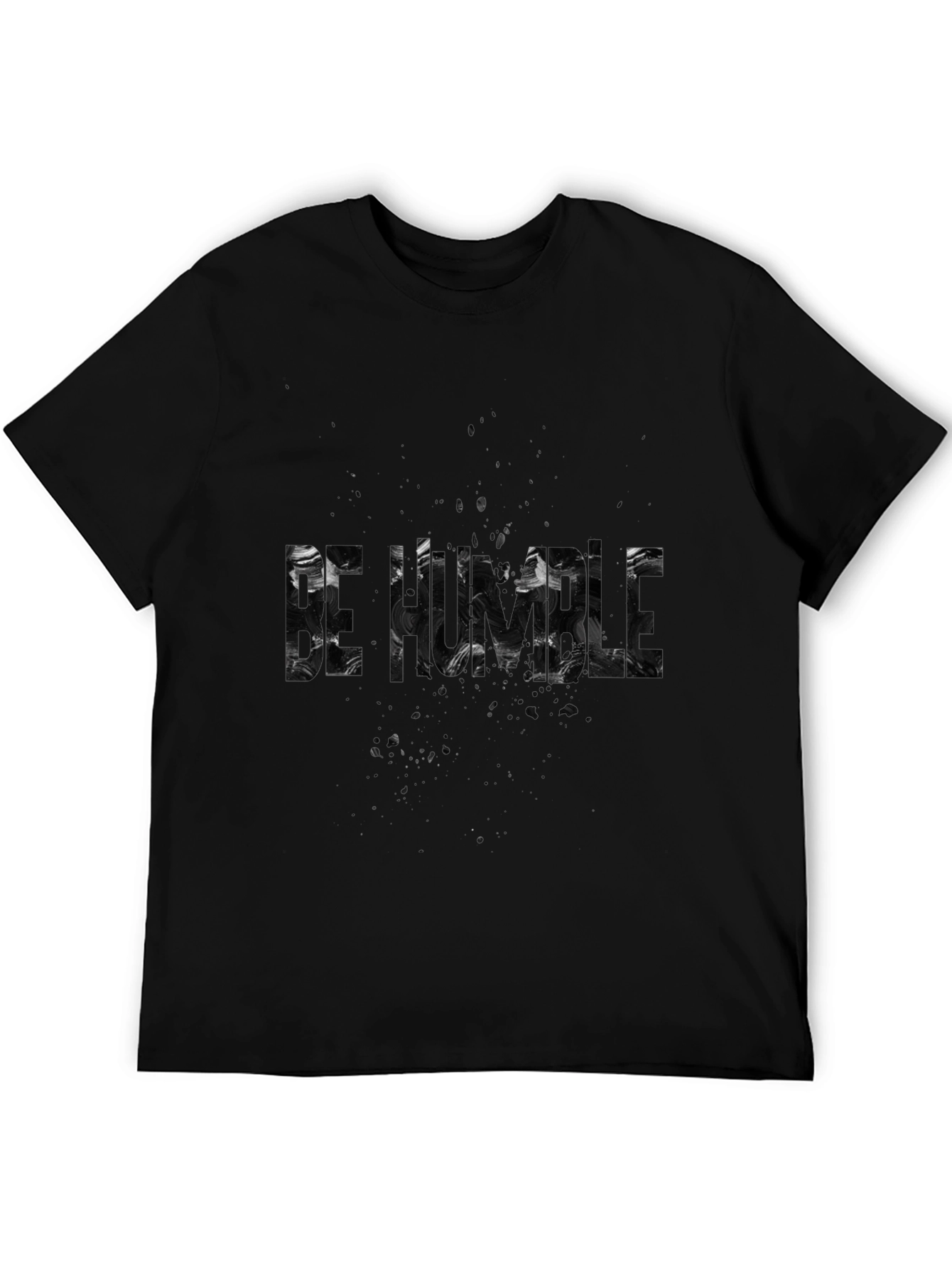 Abstract Text Black T-Shirt