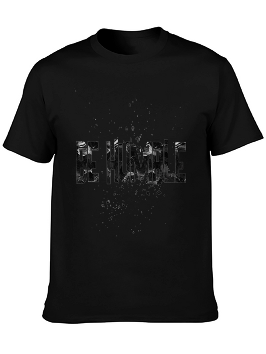 Abstract Text Black T-Shirt