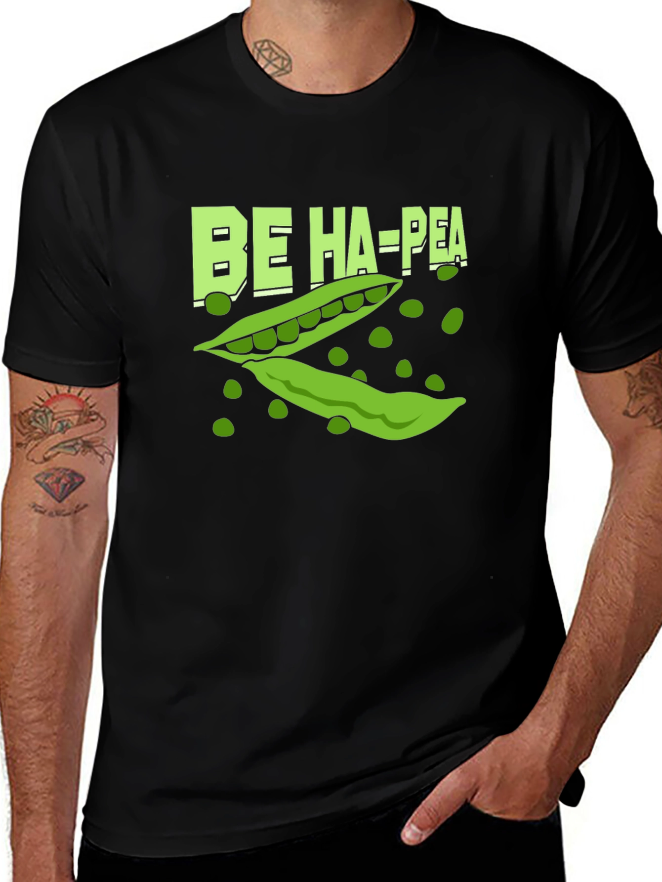 Be Ha-Pea T-Shirt - Black