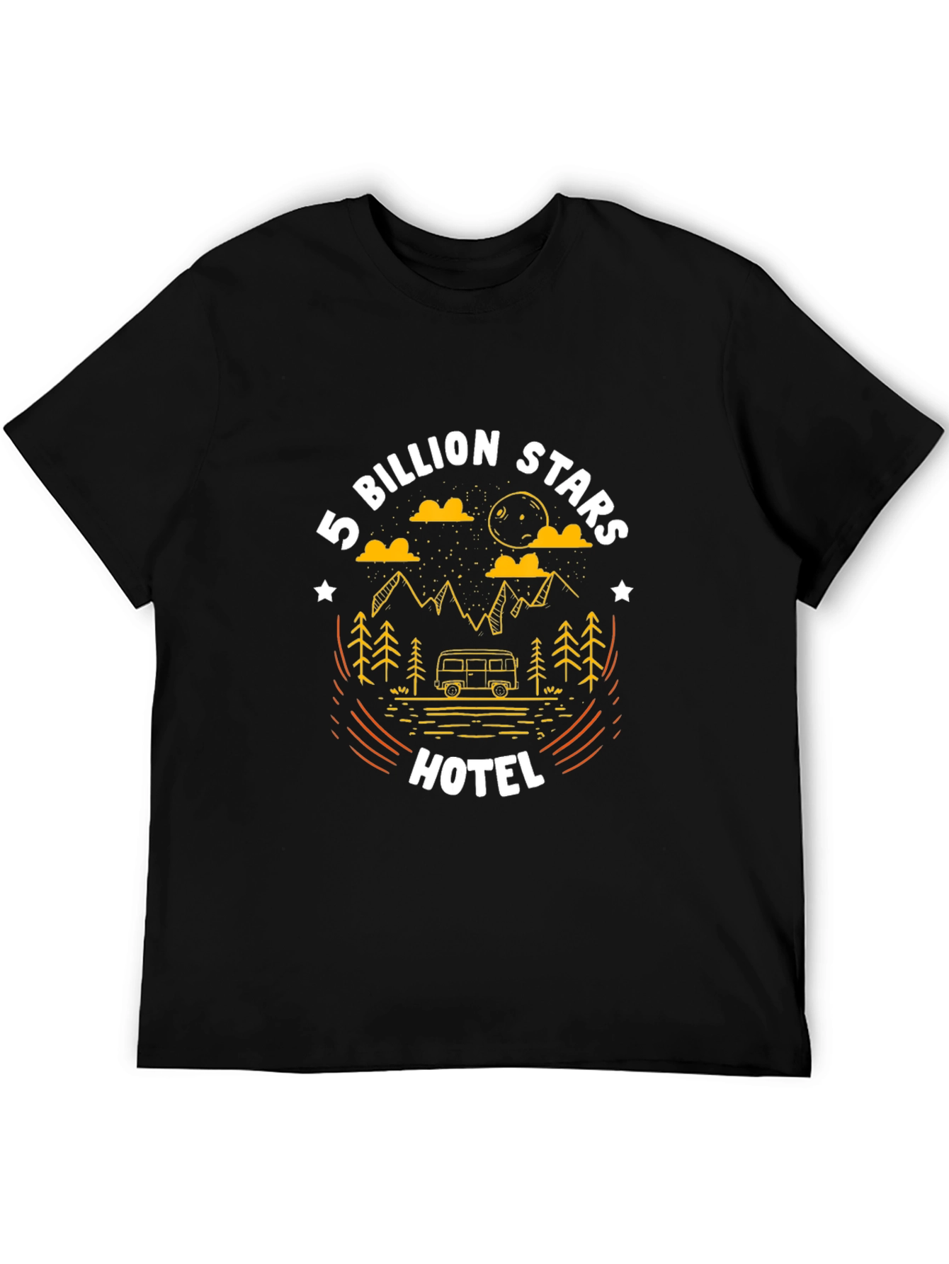 5 Billion Stars Hotel Camping Graphic T-Shirt