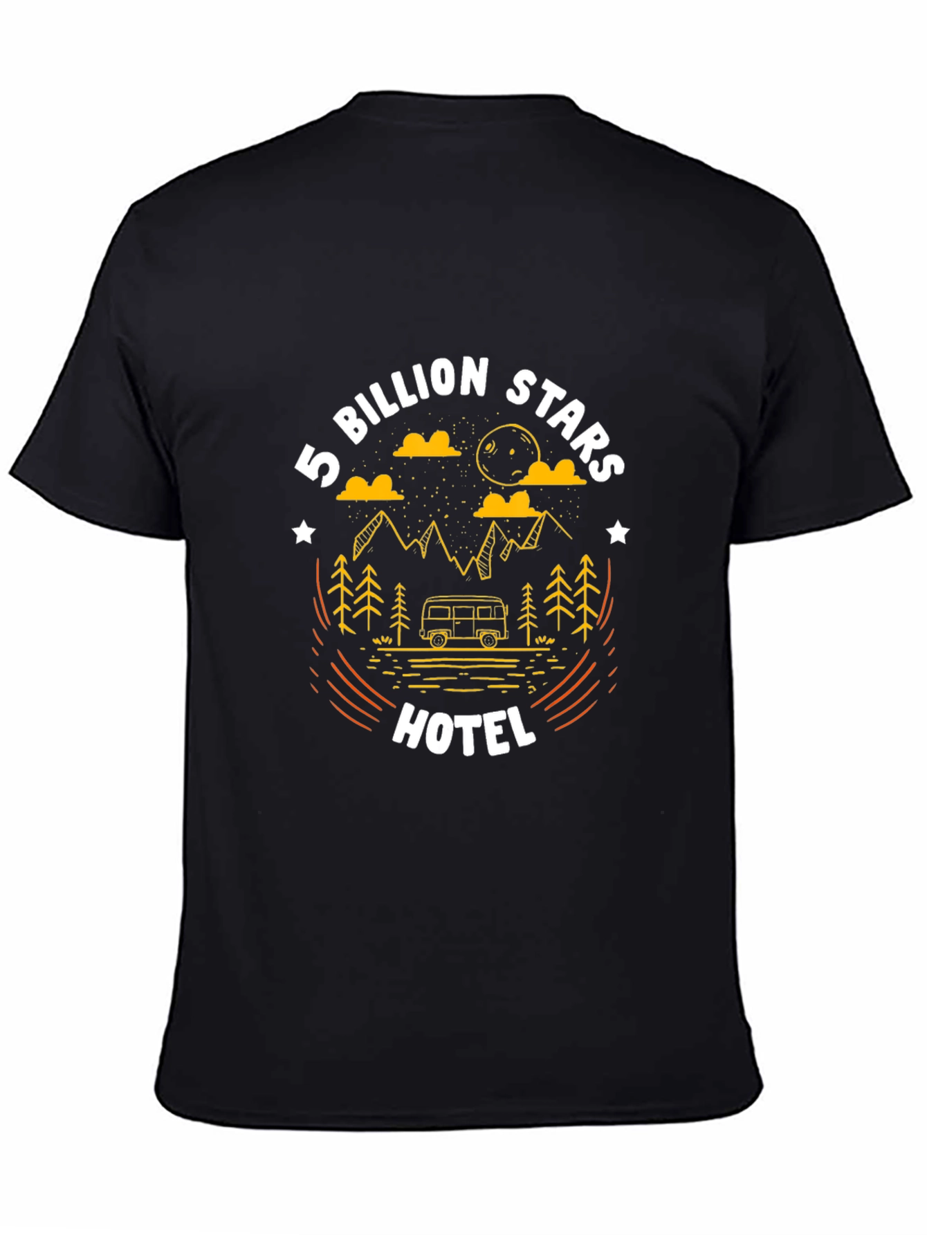 5 Billion Stars Hotel Camping Graphic T-Shirt