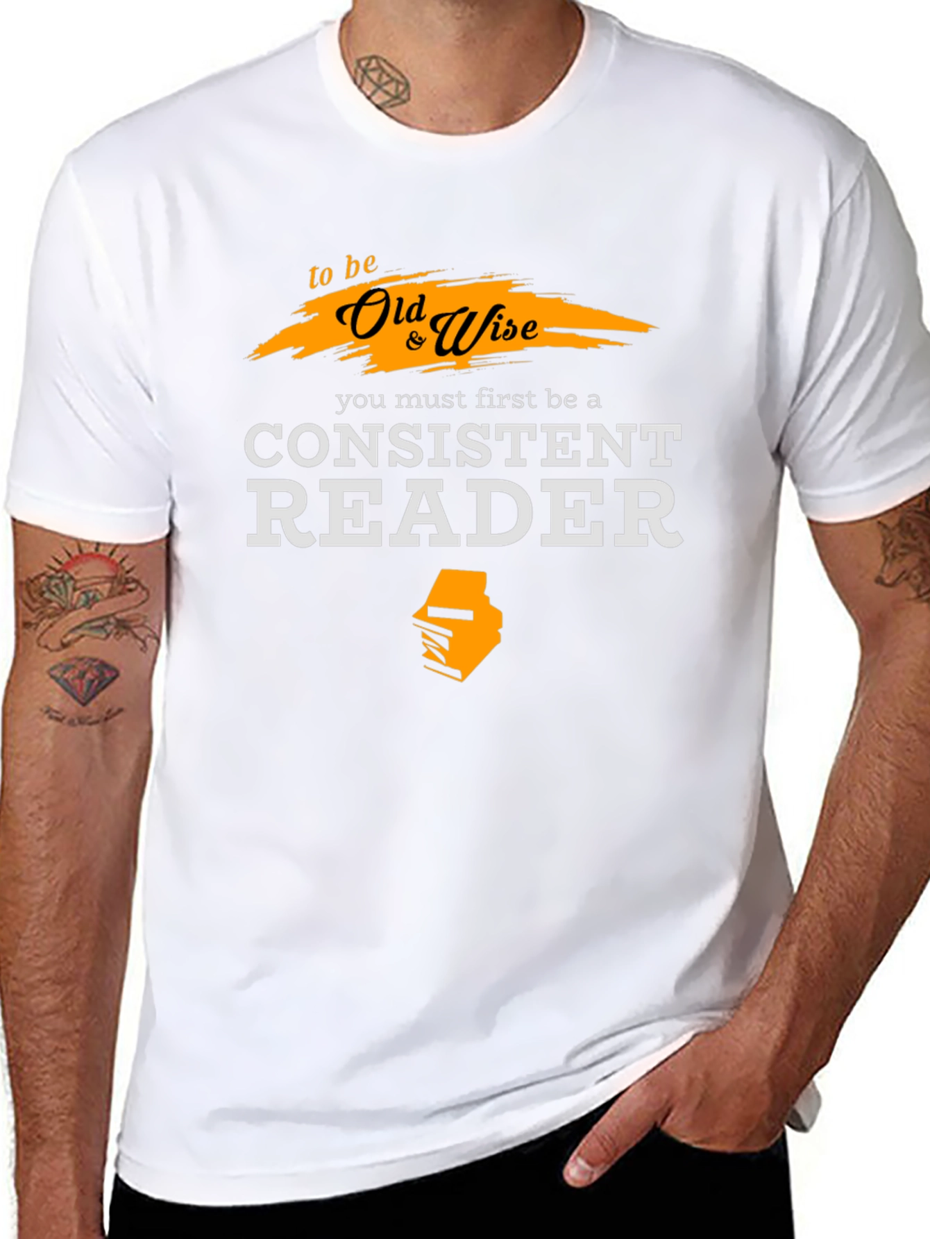 Old & Wise Reader T-Shirt - Black Cotton Tee