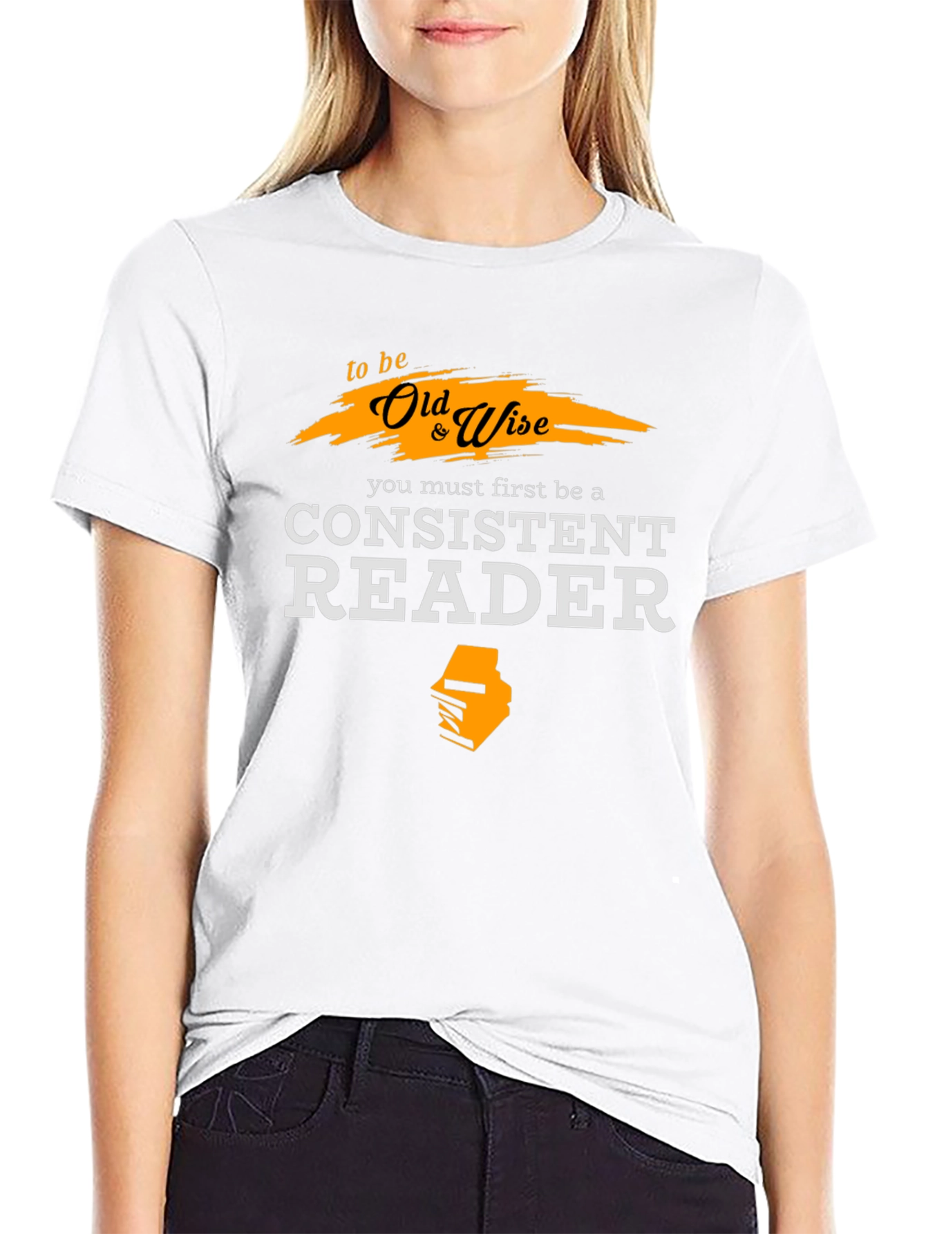 Old & Wise Reader T-Shirt - Black Cotton Tee