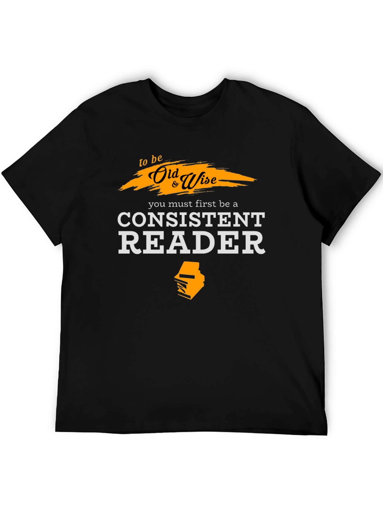 Old & Wise Reader T-Shirt - Black Cotton Tee