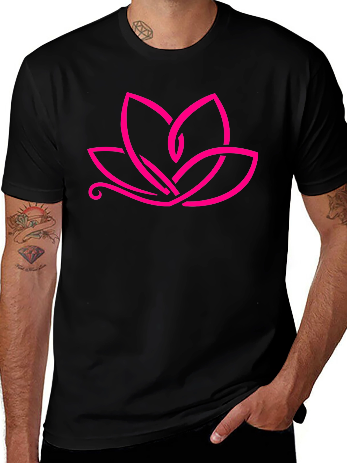 Lotus Flower Graphic Tee - Modern Stylish Design