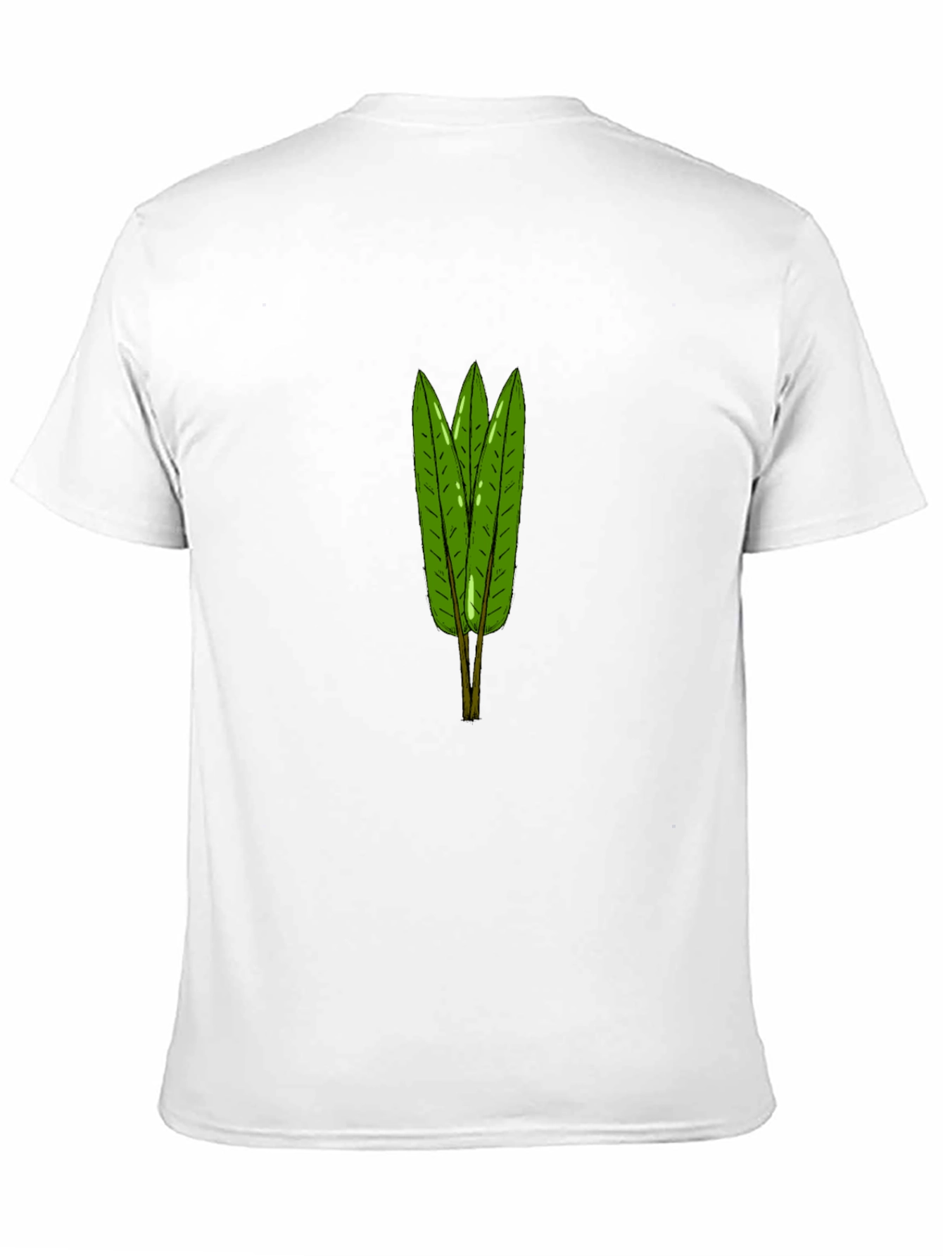 Leaf Pattern Black T-Shirt