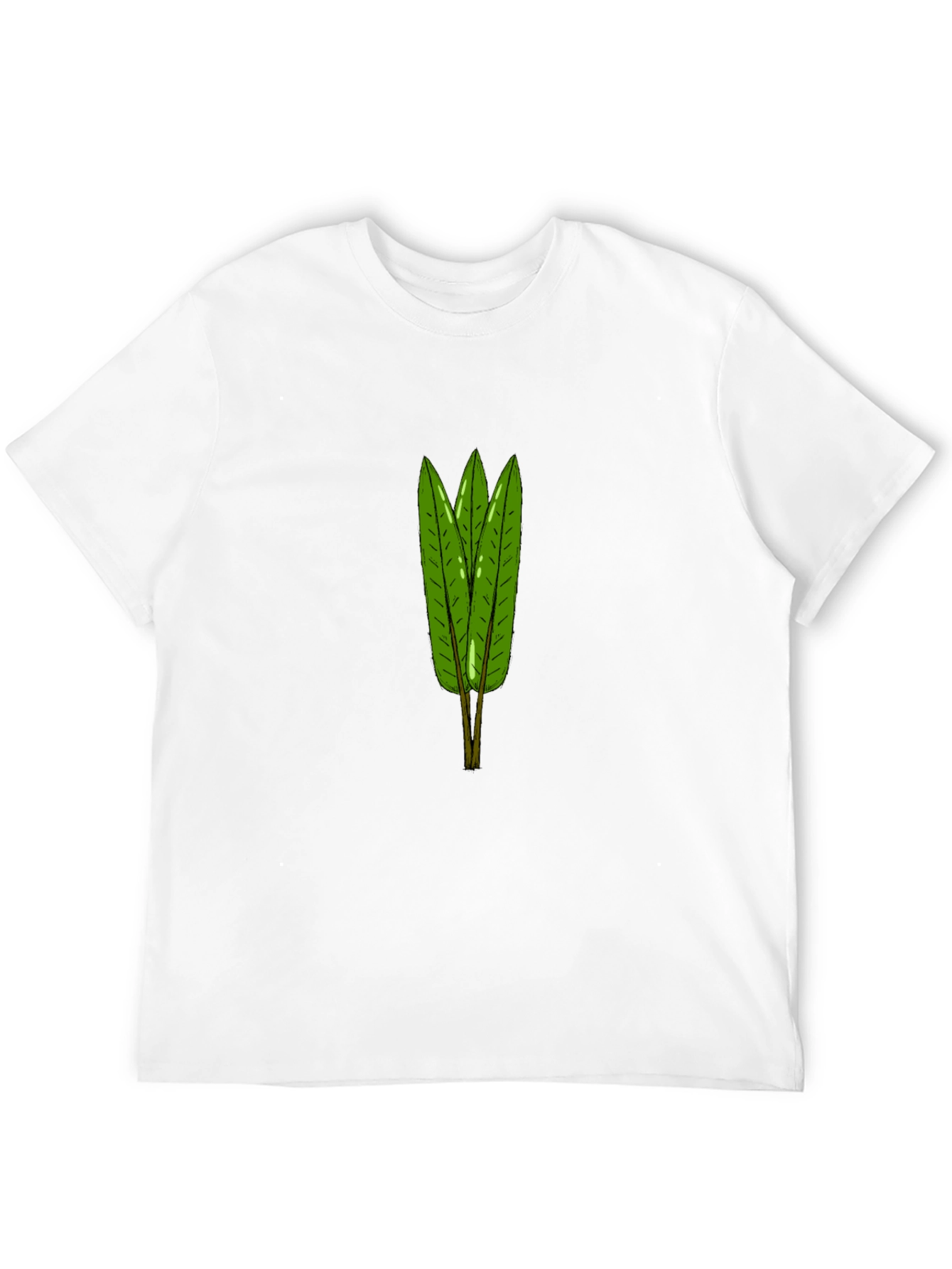 Leaf Pattern Black T-Shirt