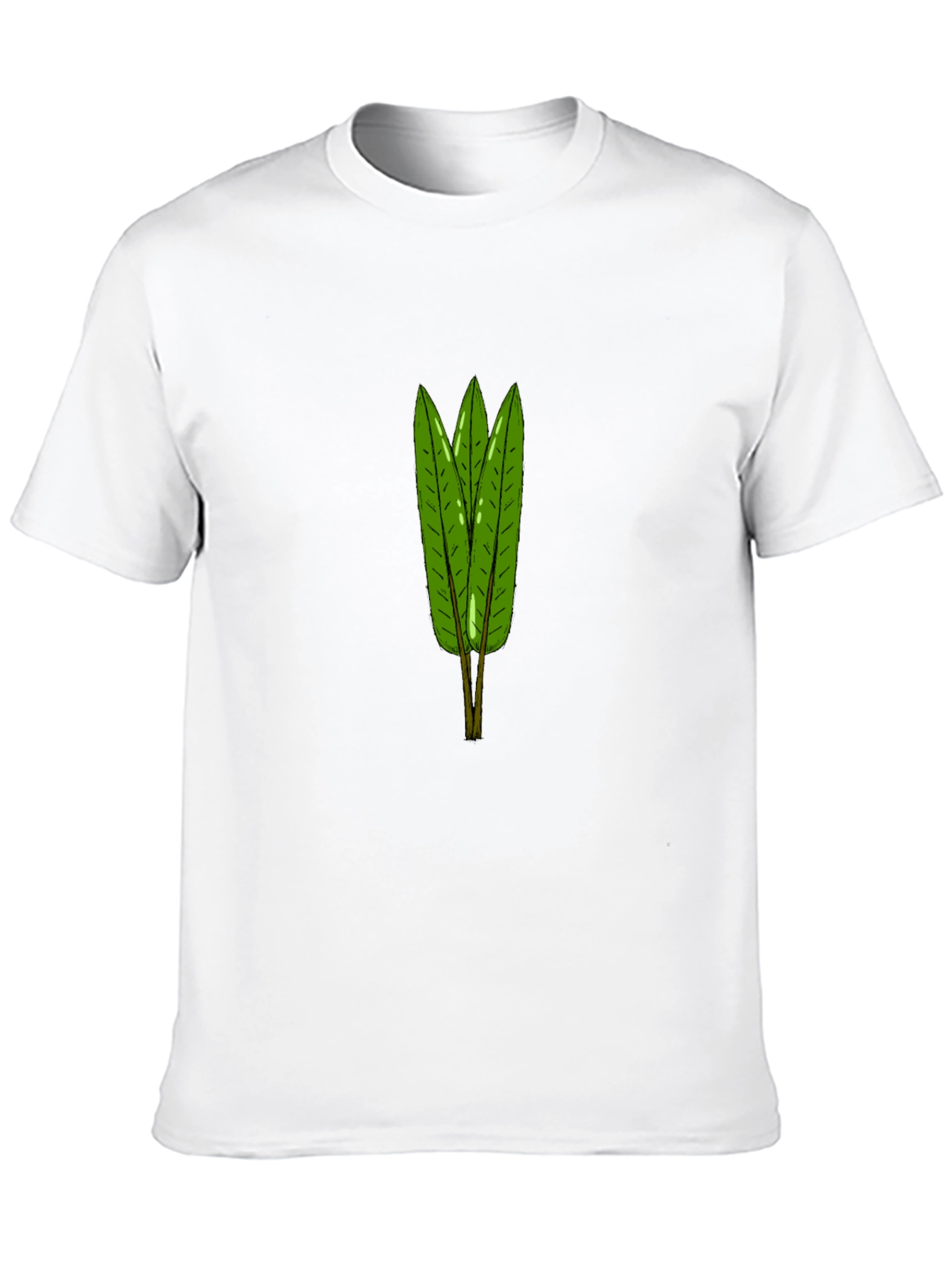 Leaf Pattern Black T-Shirt