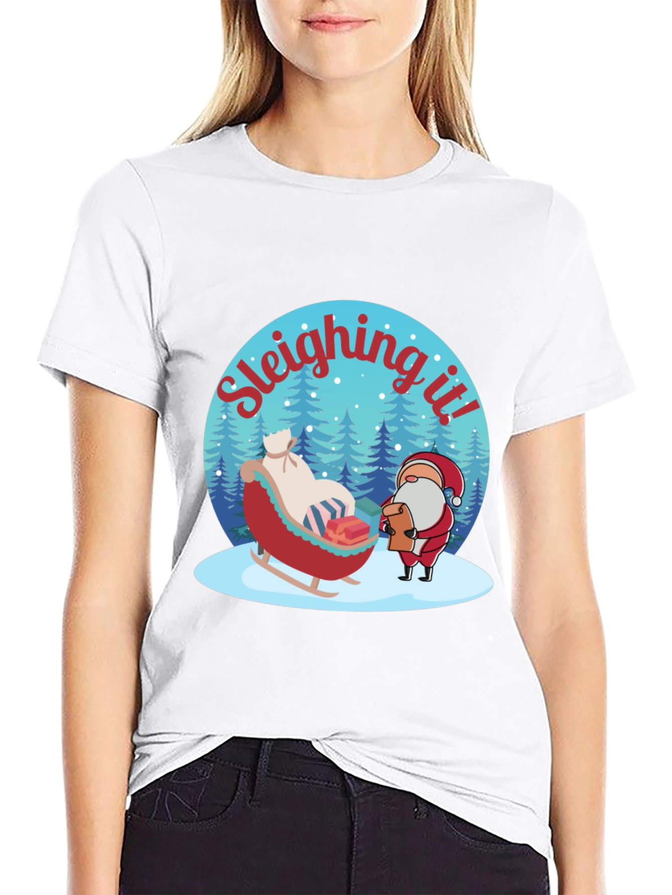 Sleighing It! Christmas T-Shirt