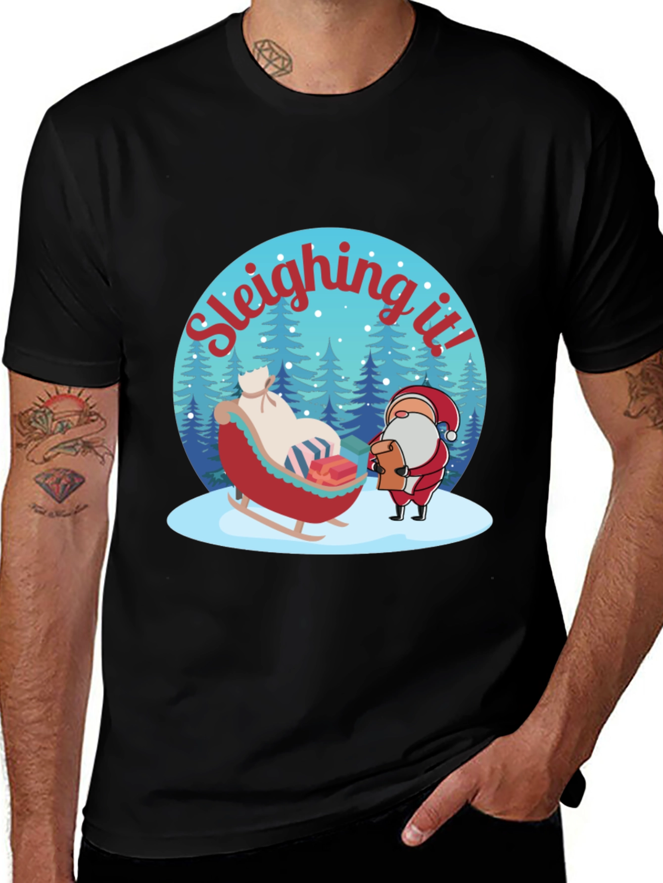 Sleighing It! Christmas T-Shirt