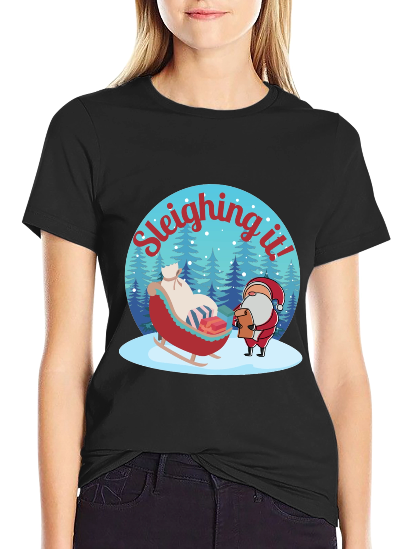 Sleighing It! Christmas T-Shirt