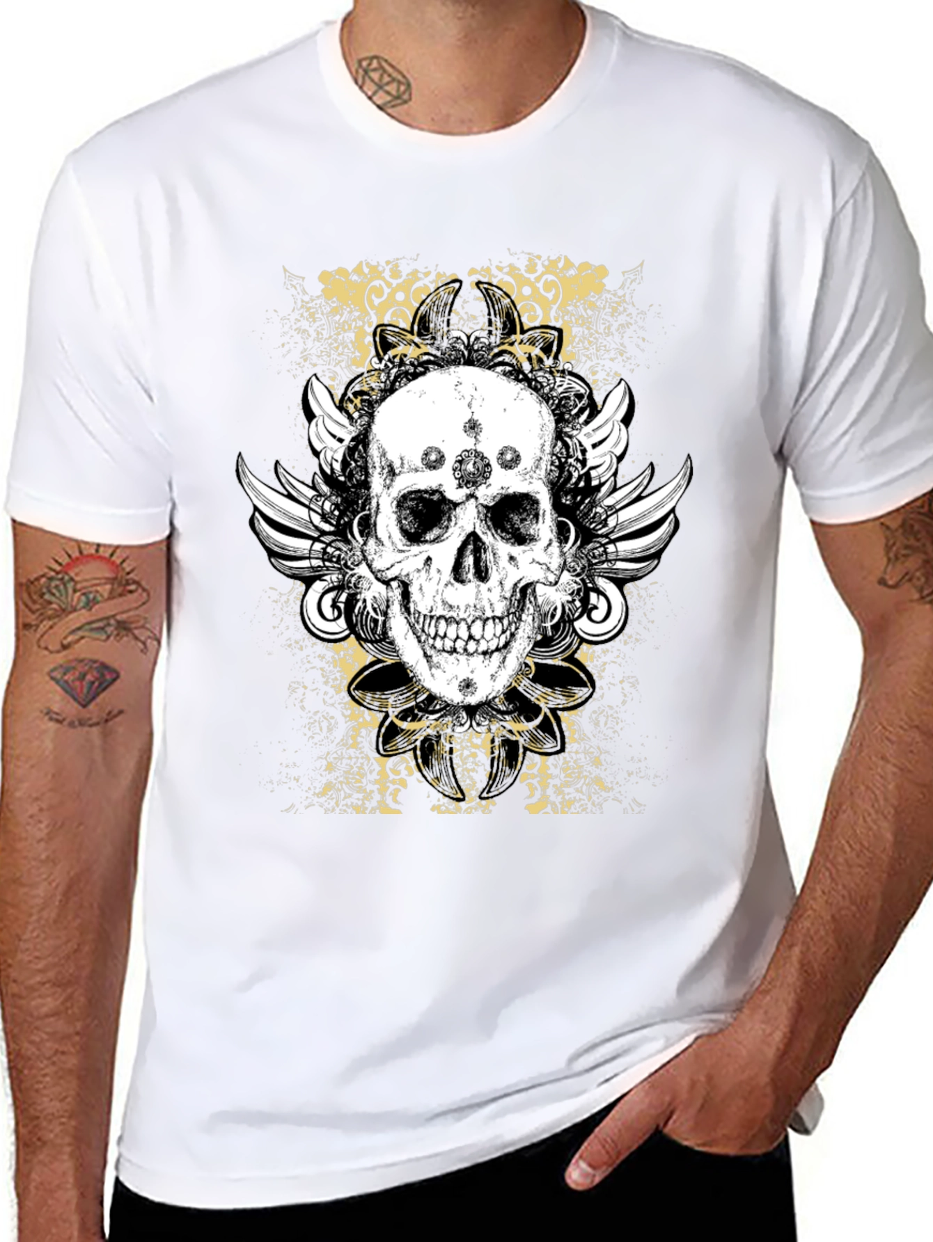 Skull Wings Graphic T-Shirt - Bold Design