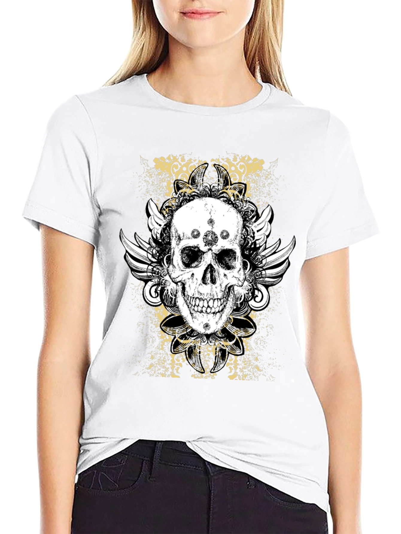 Skull Wings Graphic T-Shirt - Bold Design