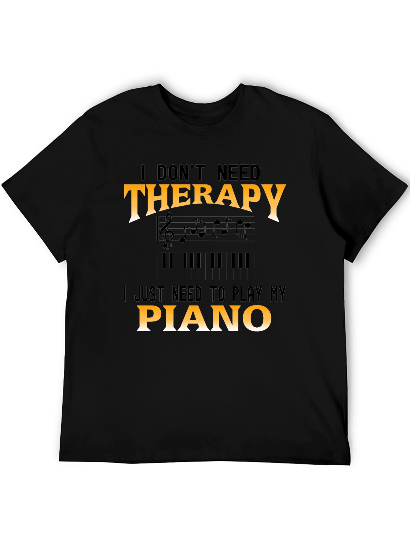 Piano Therapy T-Shirt - Musician Tee