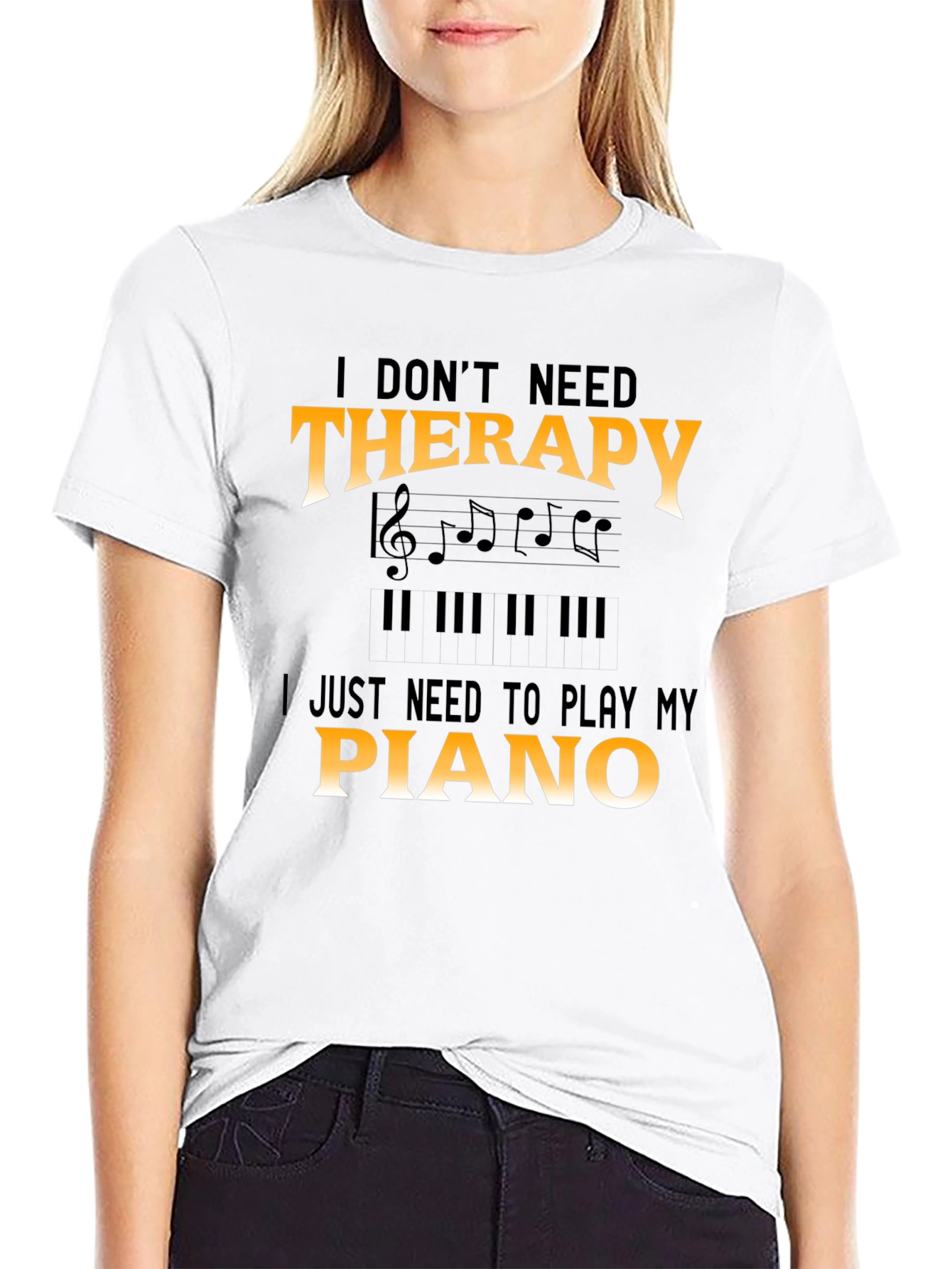 Piano Therapy T-Shirt - Musician Tee