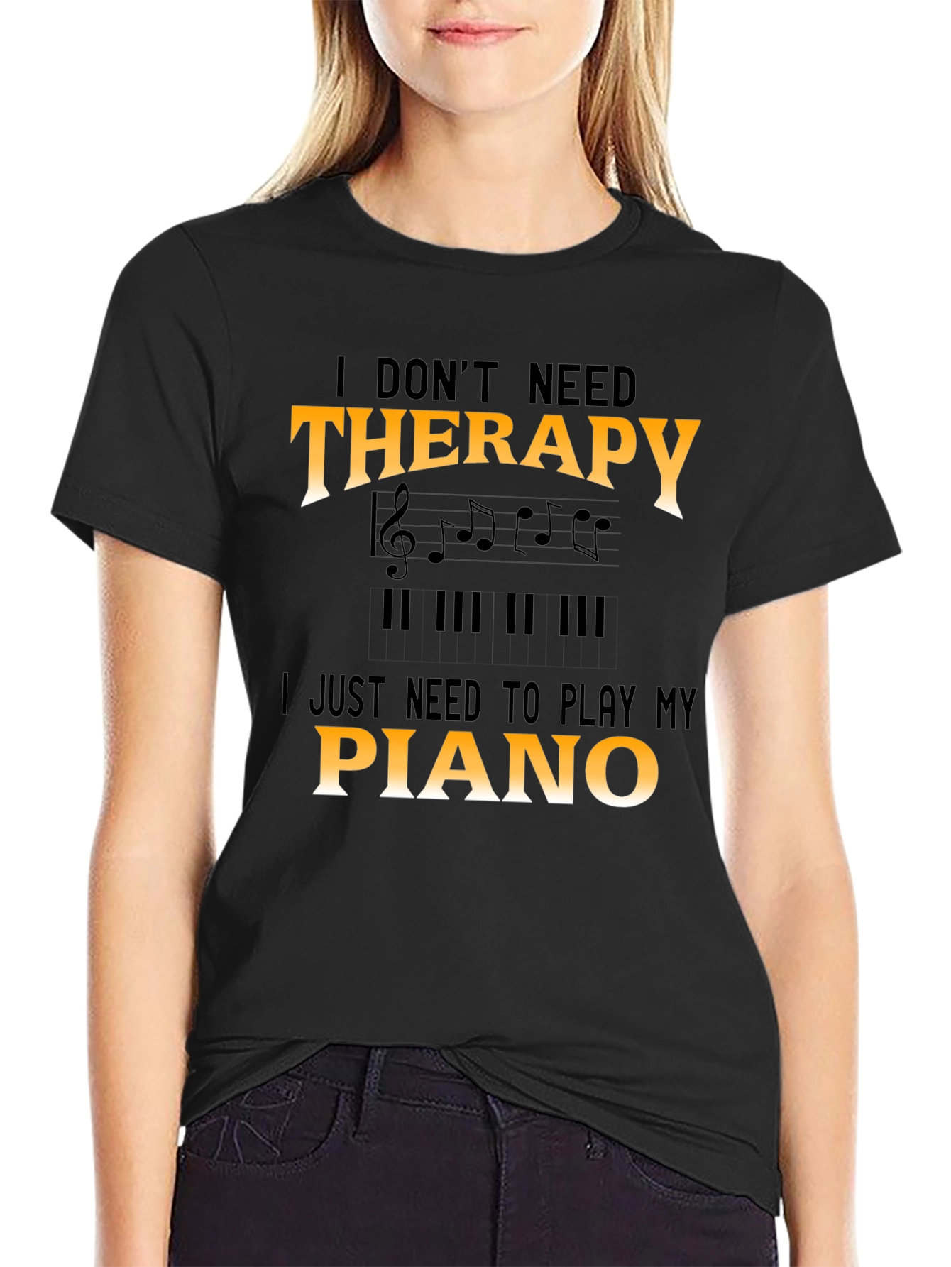 Piano Therapy T-Shirt - Musician Tee